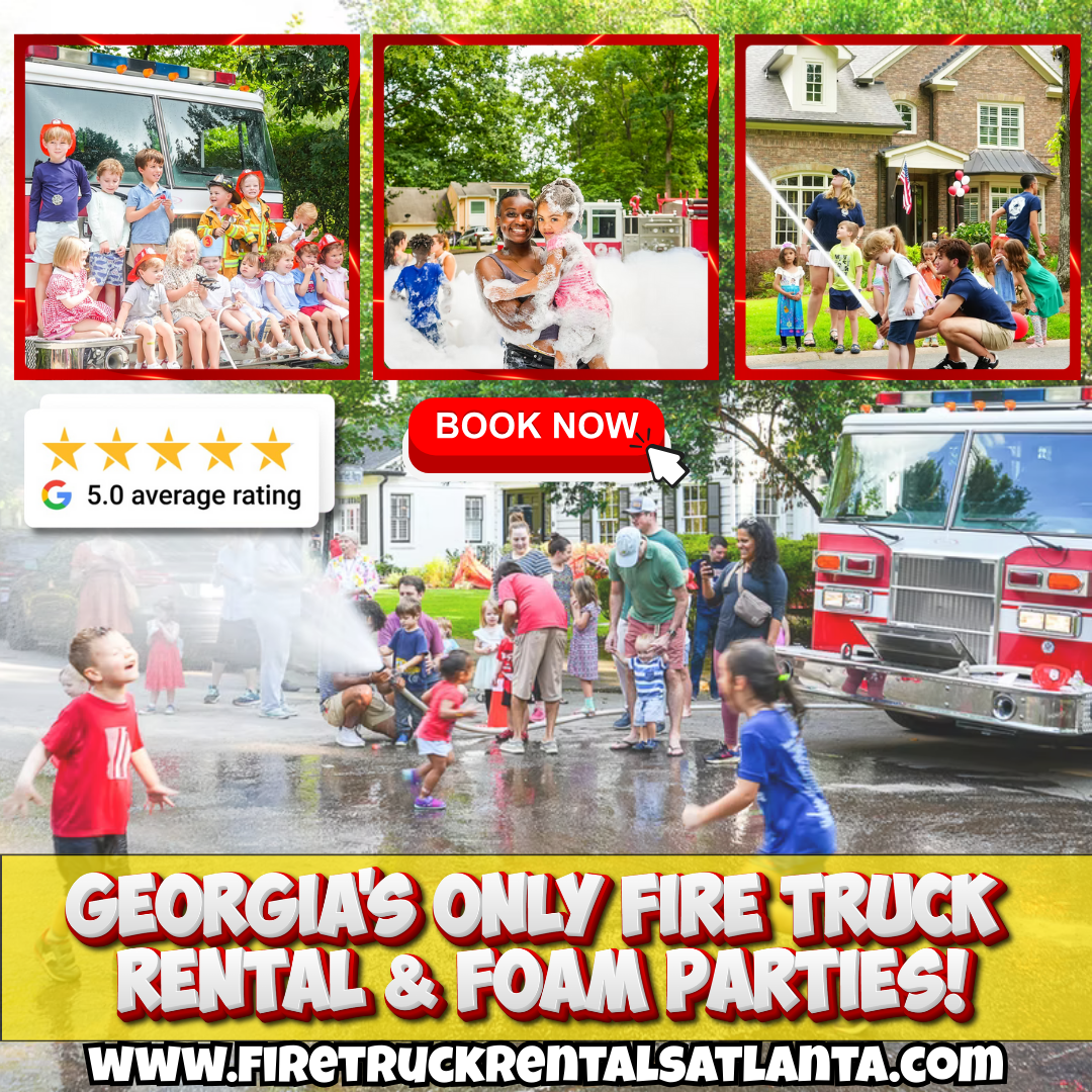 Unleash the Fun: Book Georgia's Only Fire Truck & Foam Parties Today!