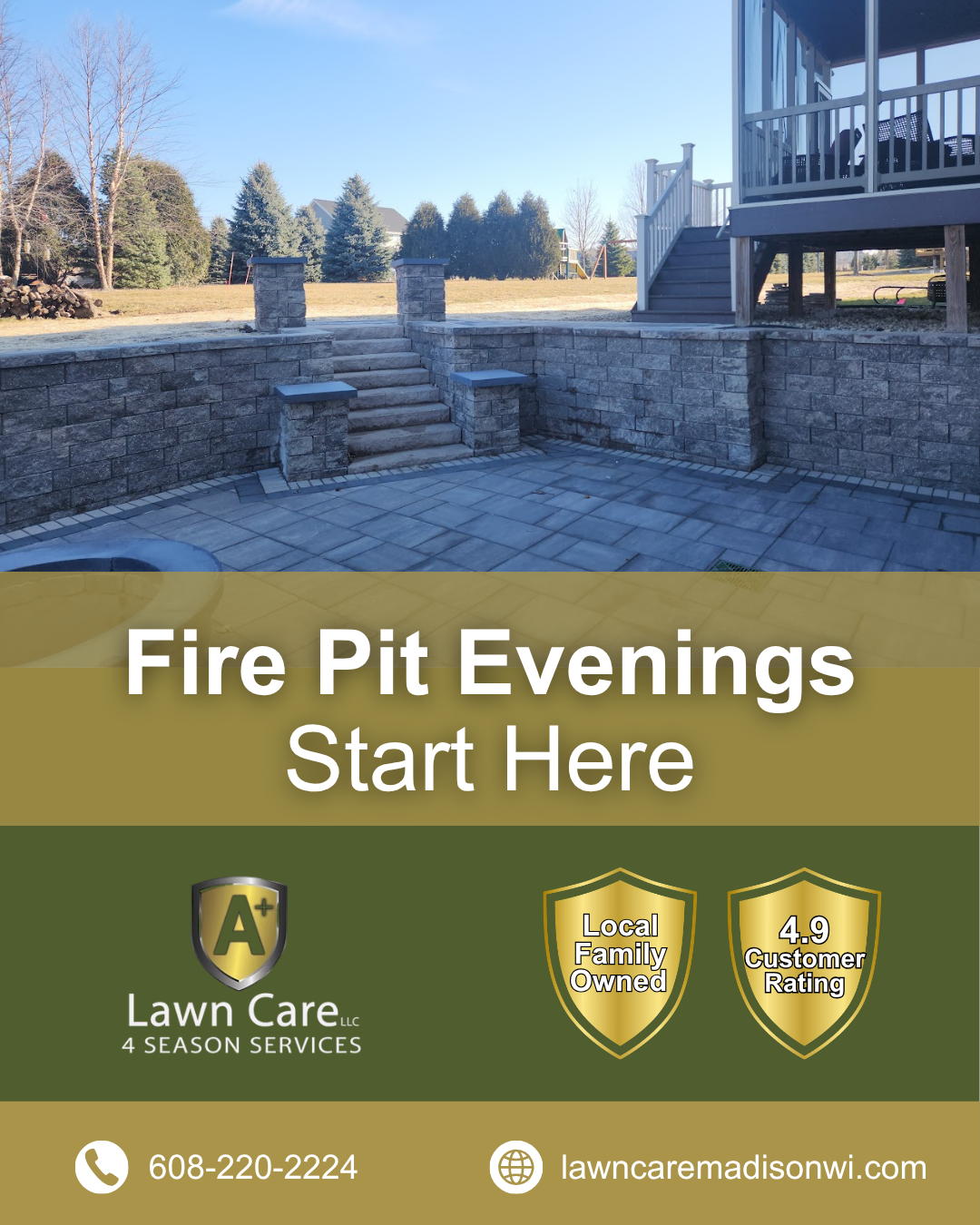 A+ Lawn Care LLC Landscaping ad creative