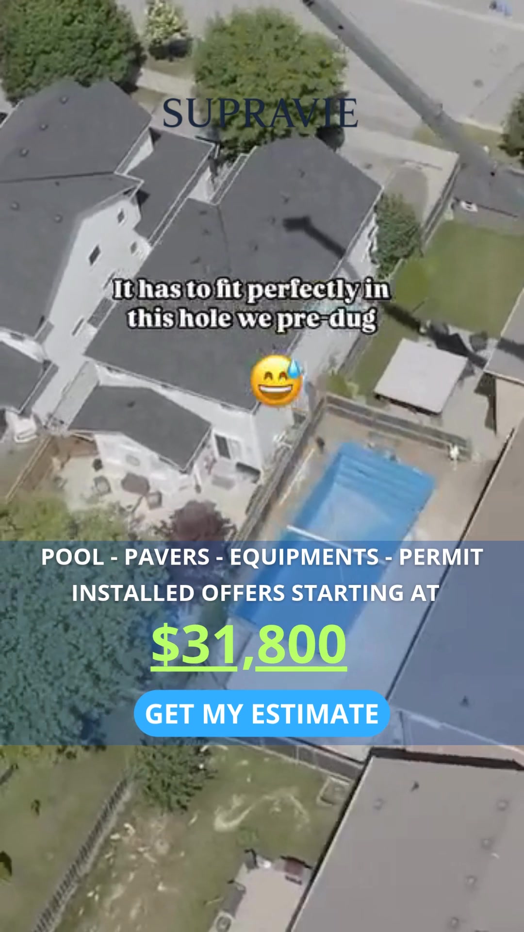 Supravie Pools Pool Service ad creative