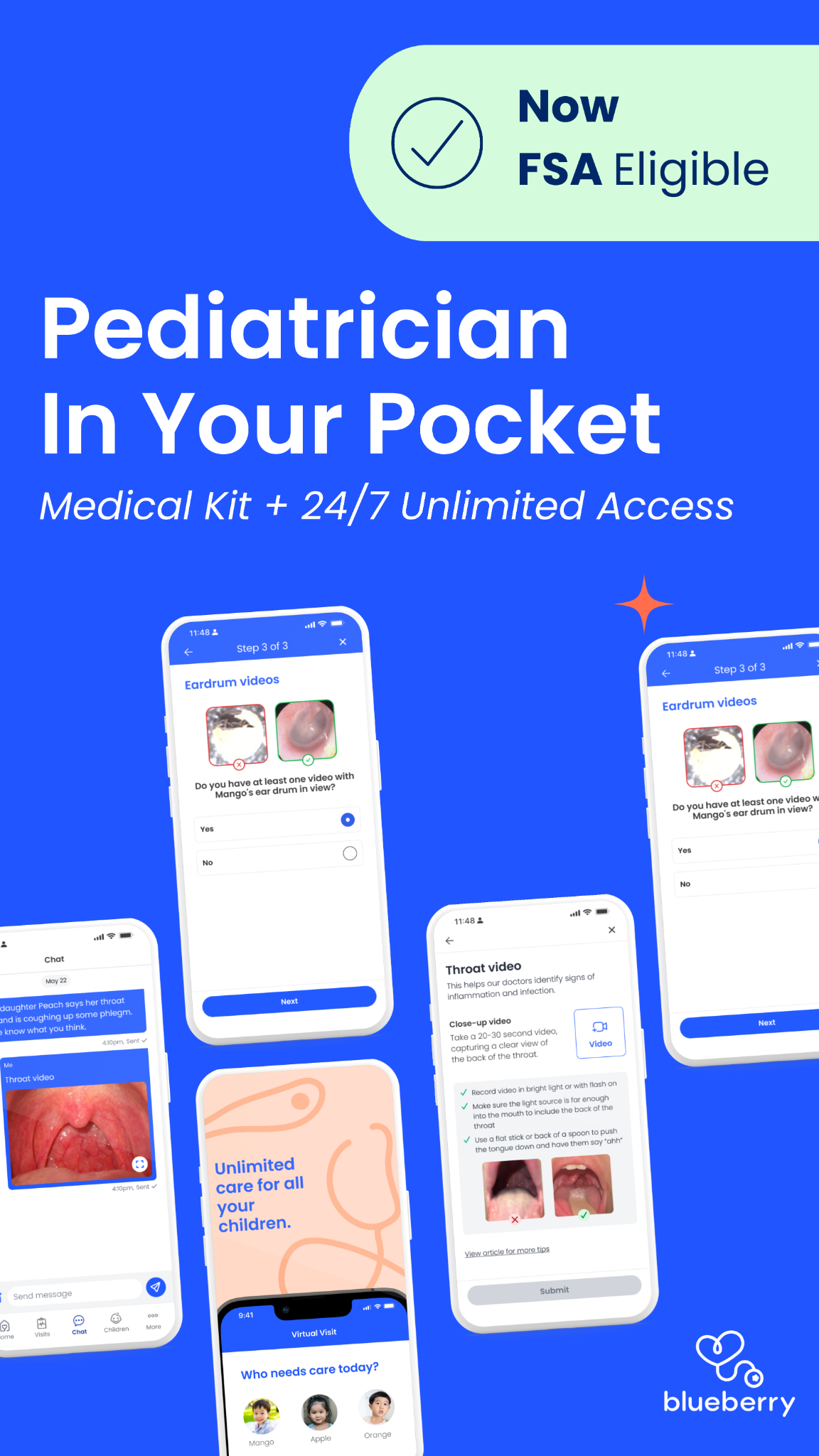 Blueberry Pediatrics Pediatrician ad creative