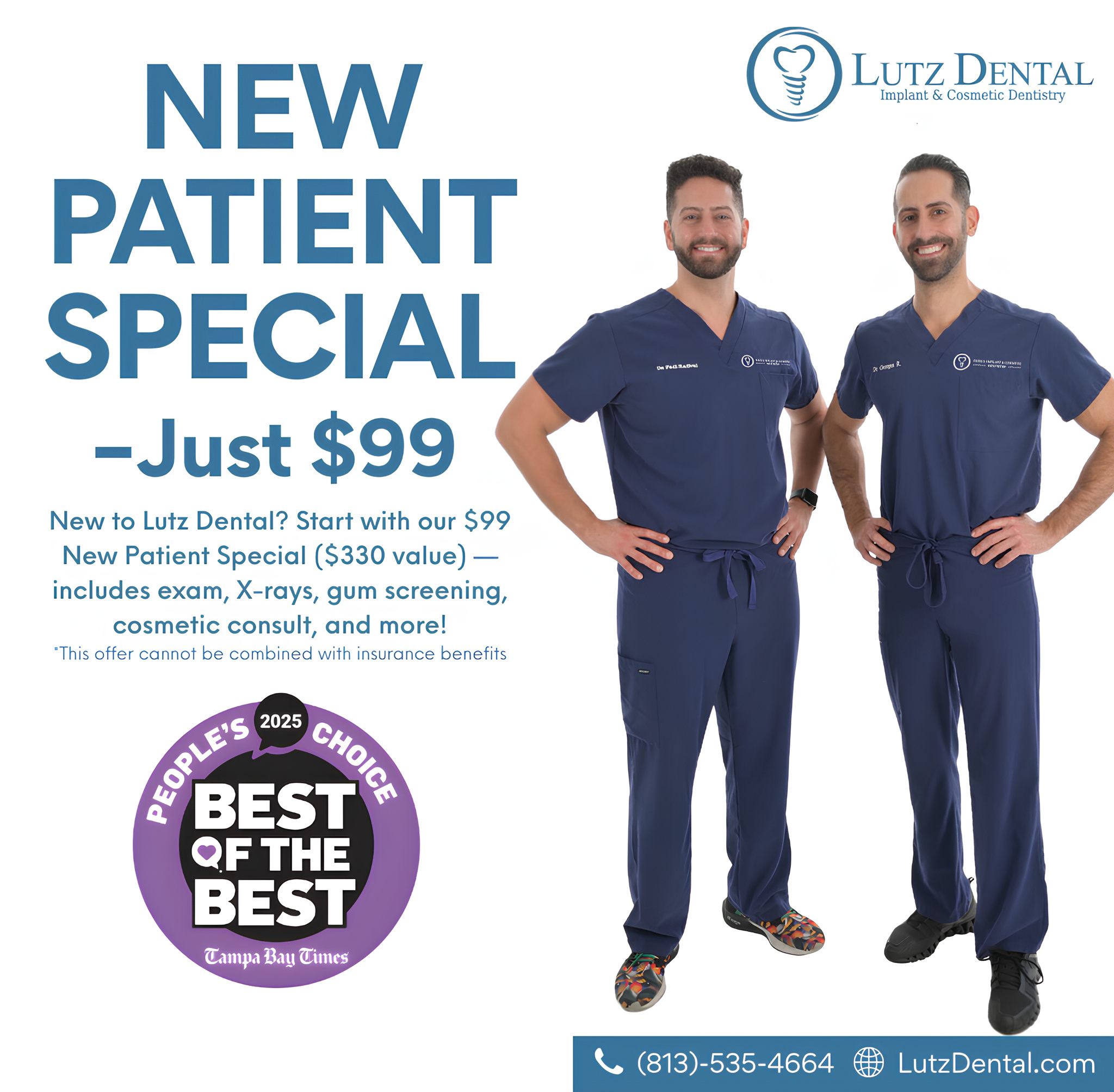 $99 New Patient Special at Lutz Dental