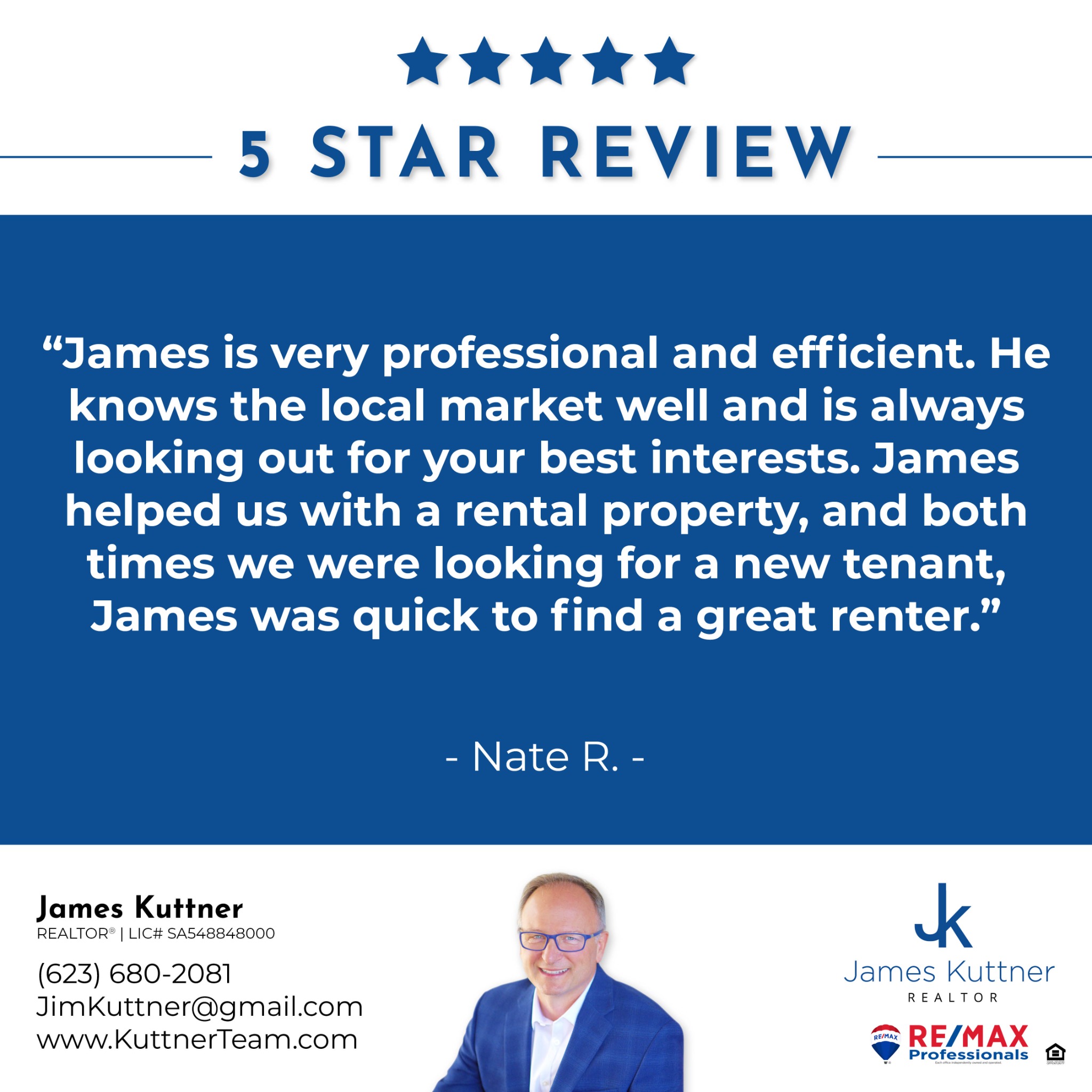 Jim Kuttner Realtor at RE/MAX Professionals Real Estate Agent ad creative