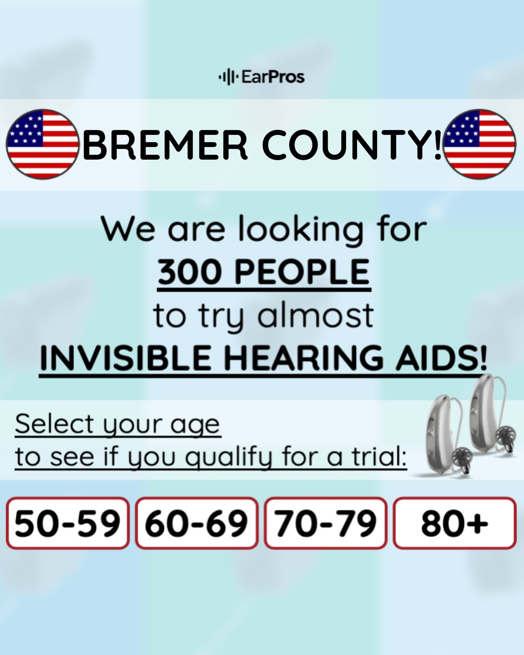 EarPros United States Hearing / Audiology ad creative