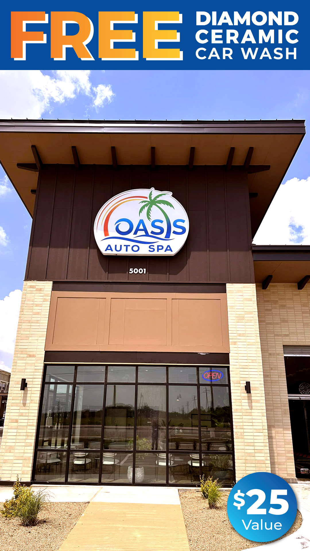 Oasis Auto Spa Car Wash ad creative