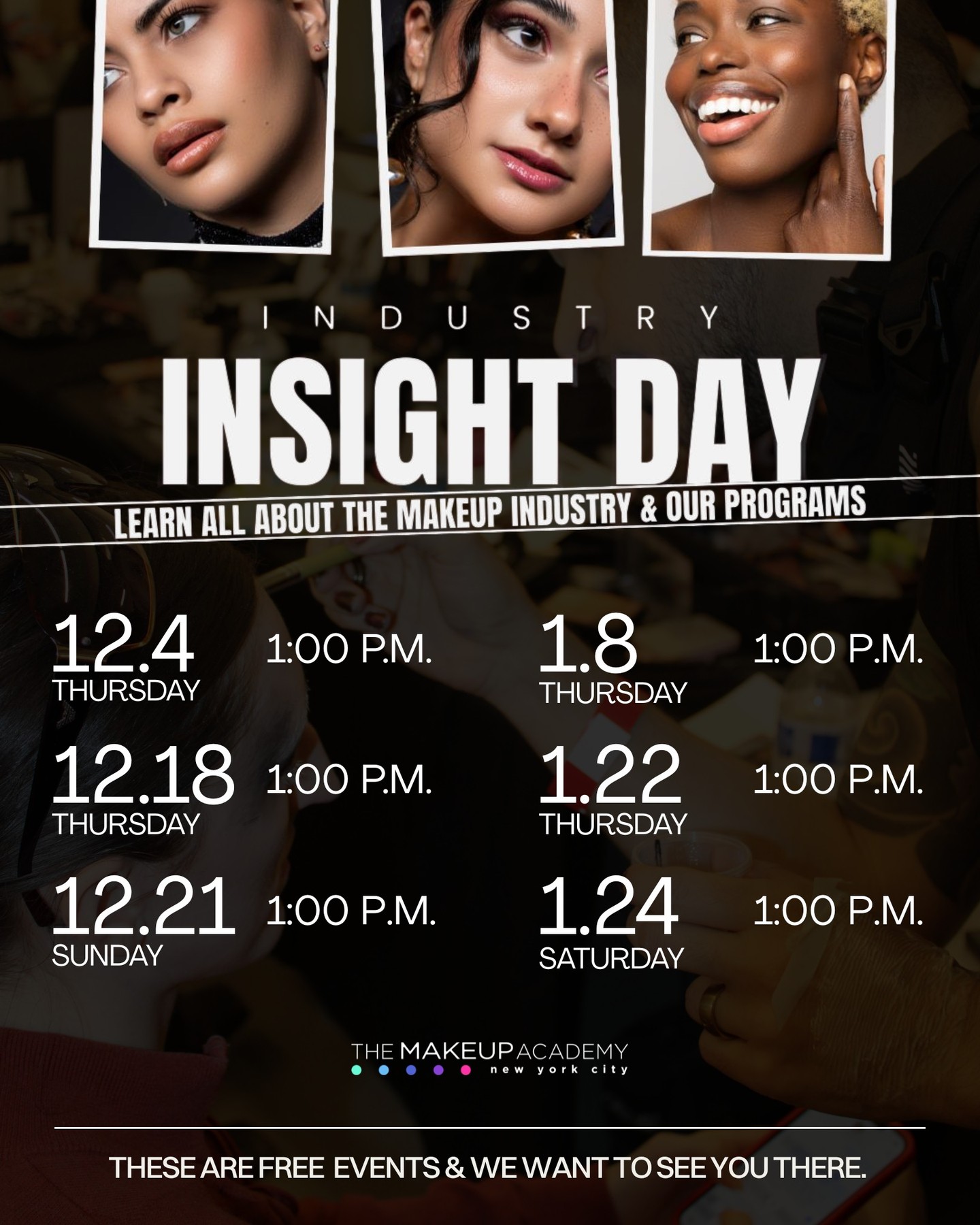 The Makeup Academy NYC Art Classes ad creative