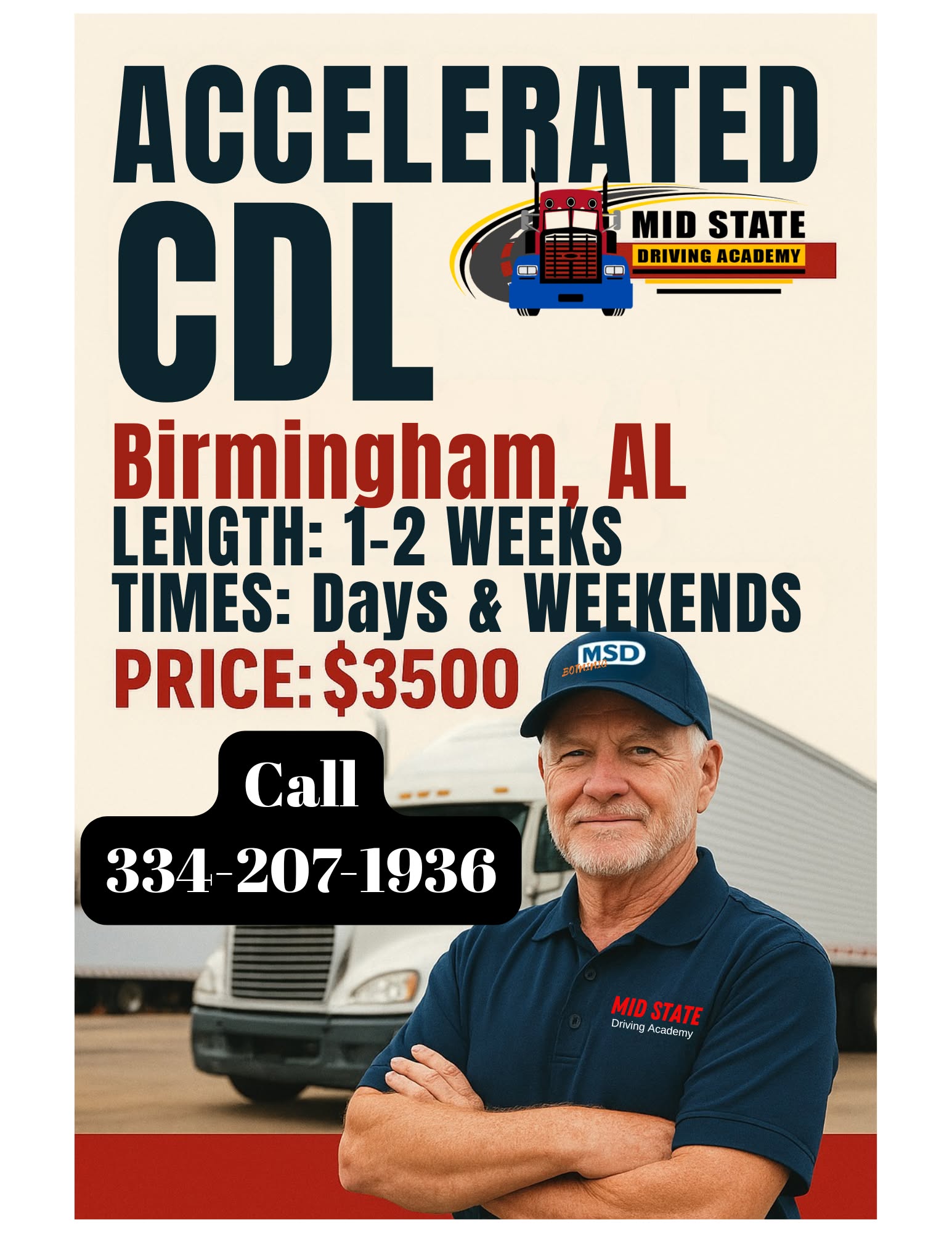 Mid State Driving Academy Driving School ad creative