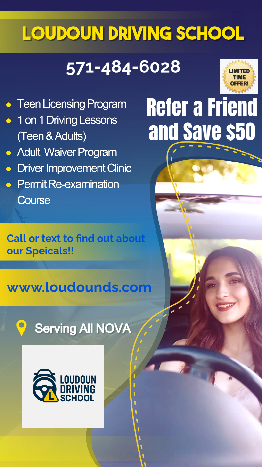 Loudoun Driving School Driving School ad creative