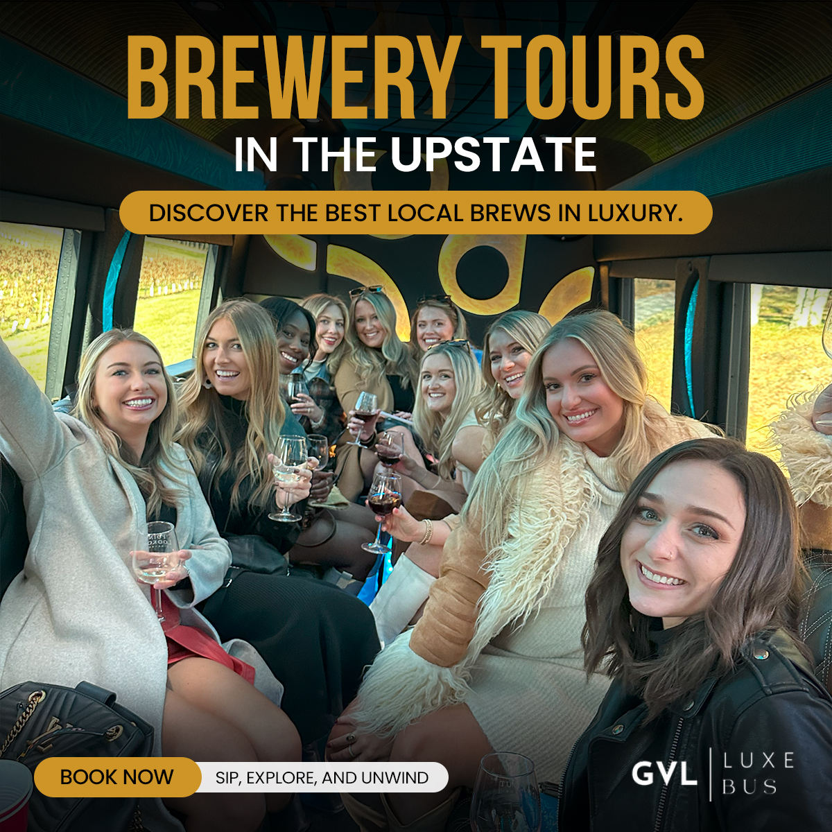 Greenville Luxe Bus Limo Service ad creative