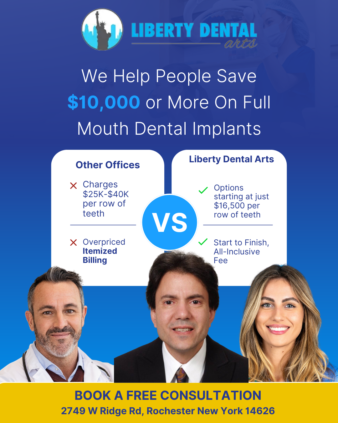 Liberty Dental Arts- Dental Implants In Rochester Implant Dentist ad creative