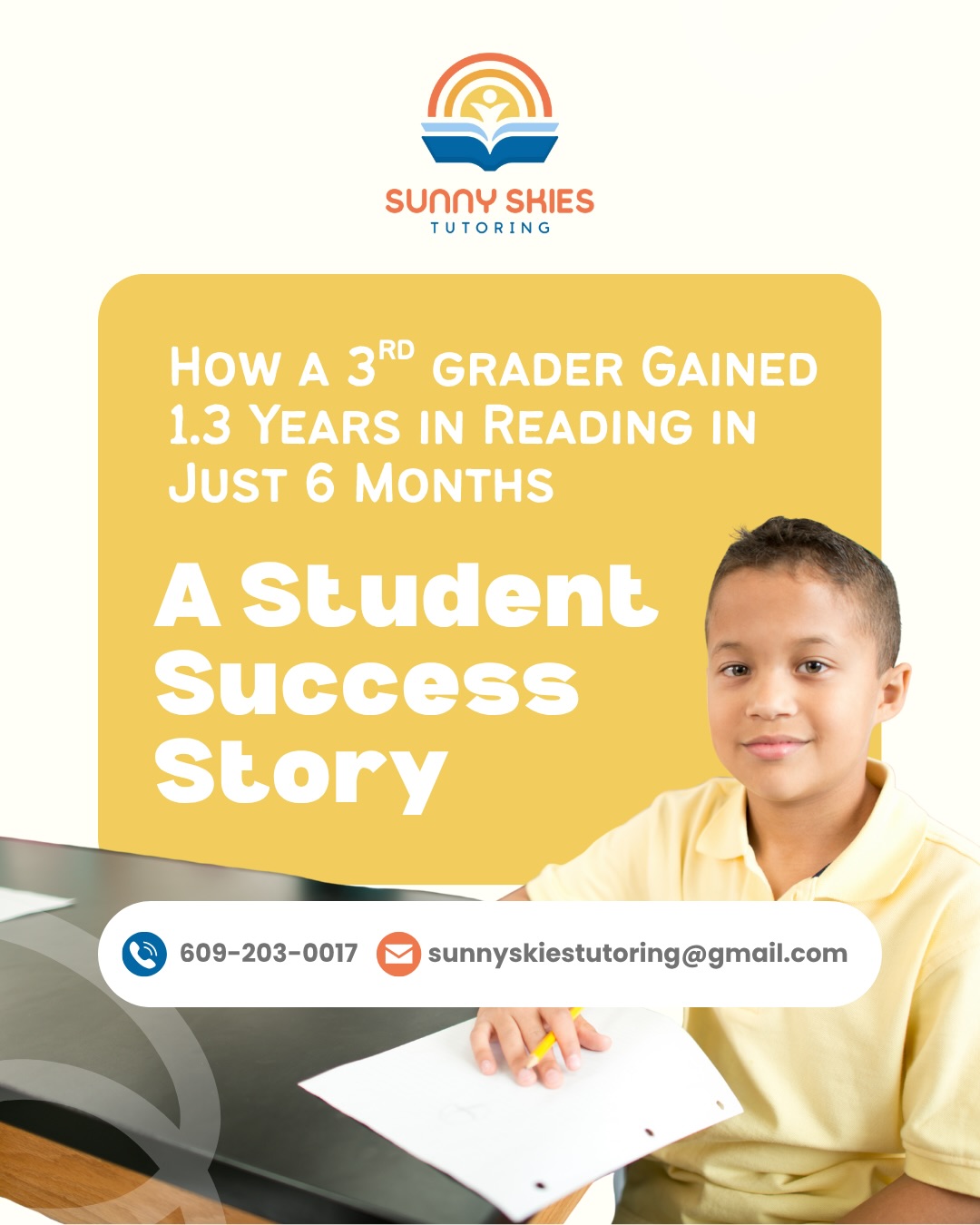 Sunny Skies Tutoring Test Prep & Tutoring ad creative