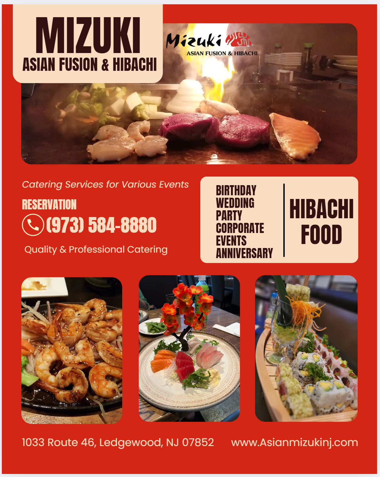 Mizuki Asian Fusion & Hibachi Restaurant ad creative