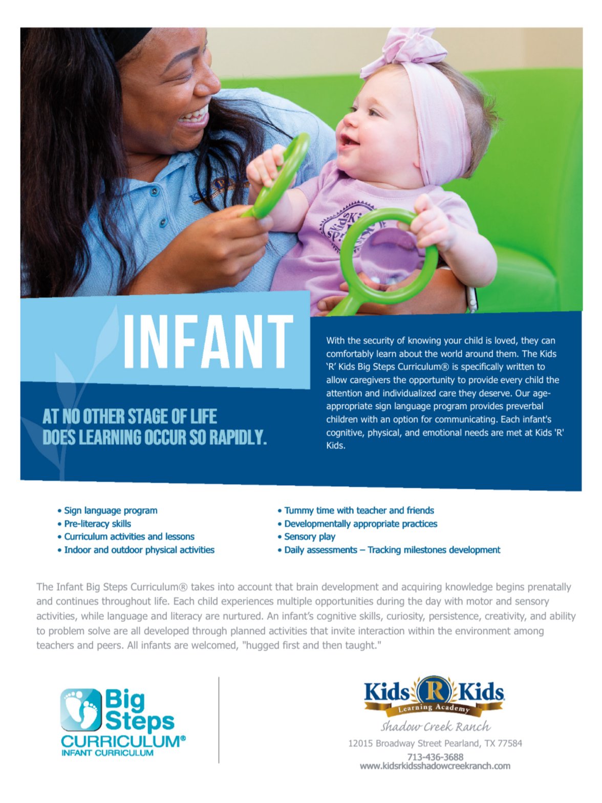 Kids 'R' Kids Learning Academy of Shadow Creek Ranch Preschool ad creative