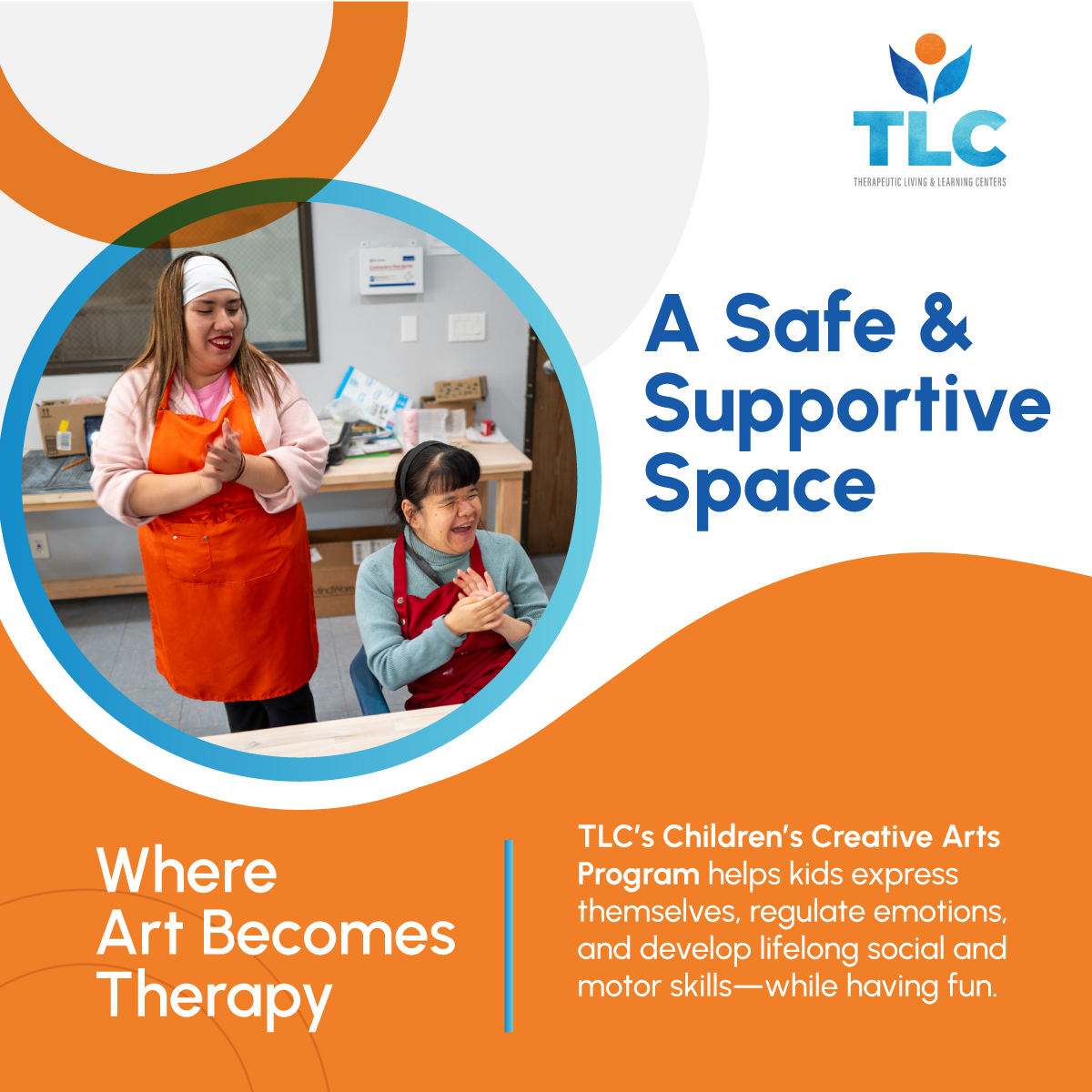 Therapeutic Living Centers for the Blind Art Classes ad creative