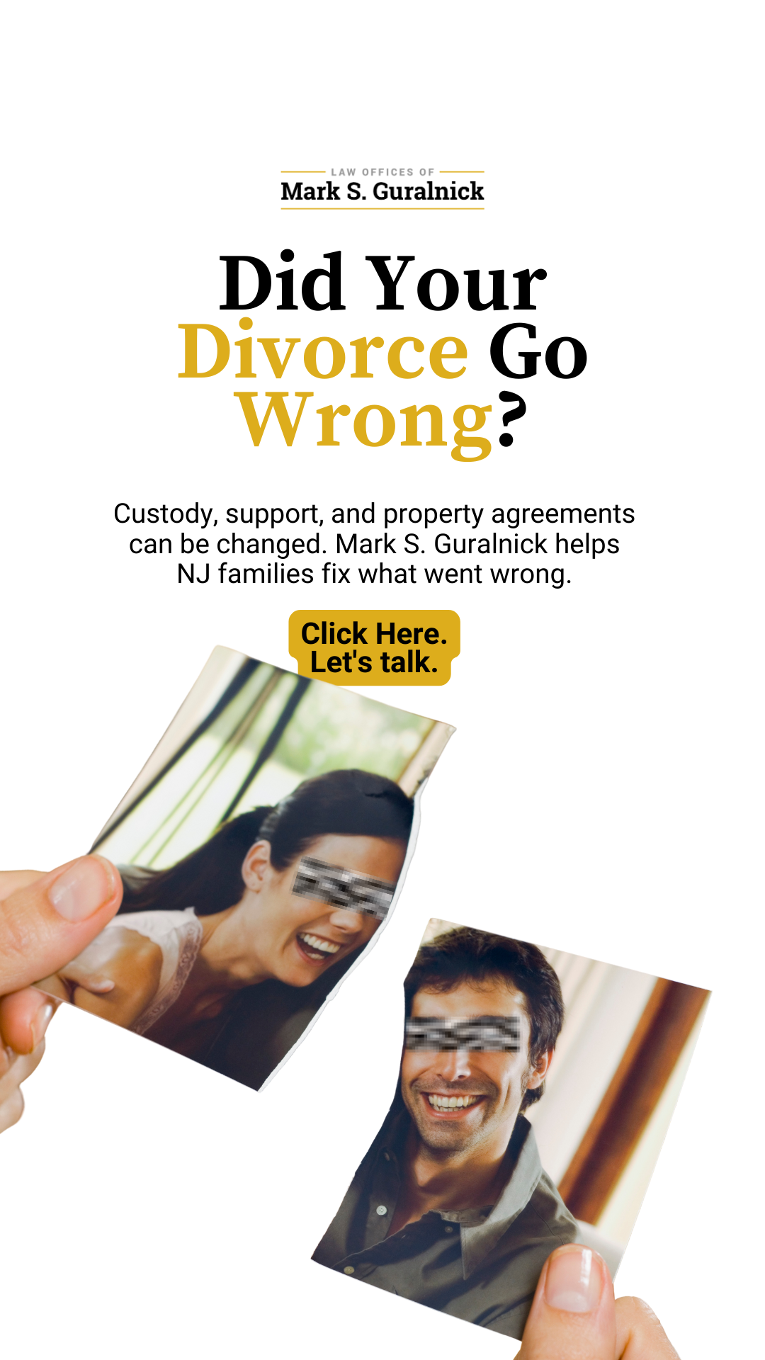 Mark S. Guralnick Family Law ad creative