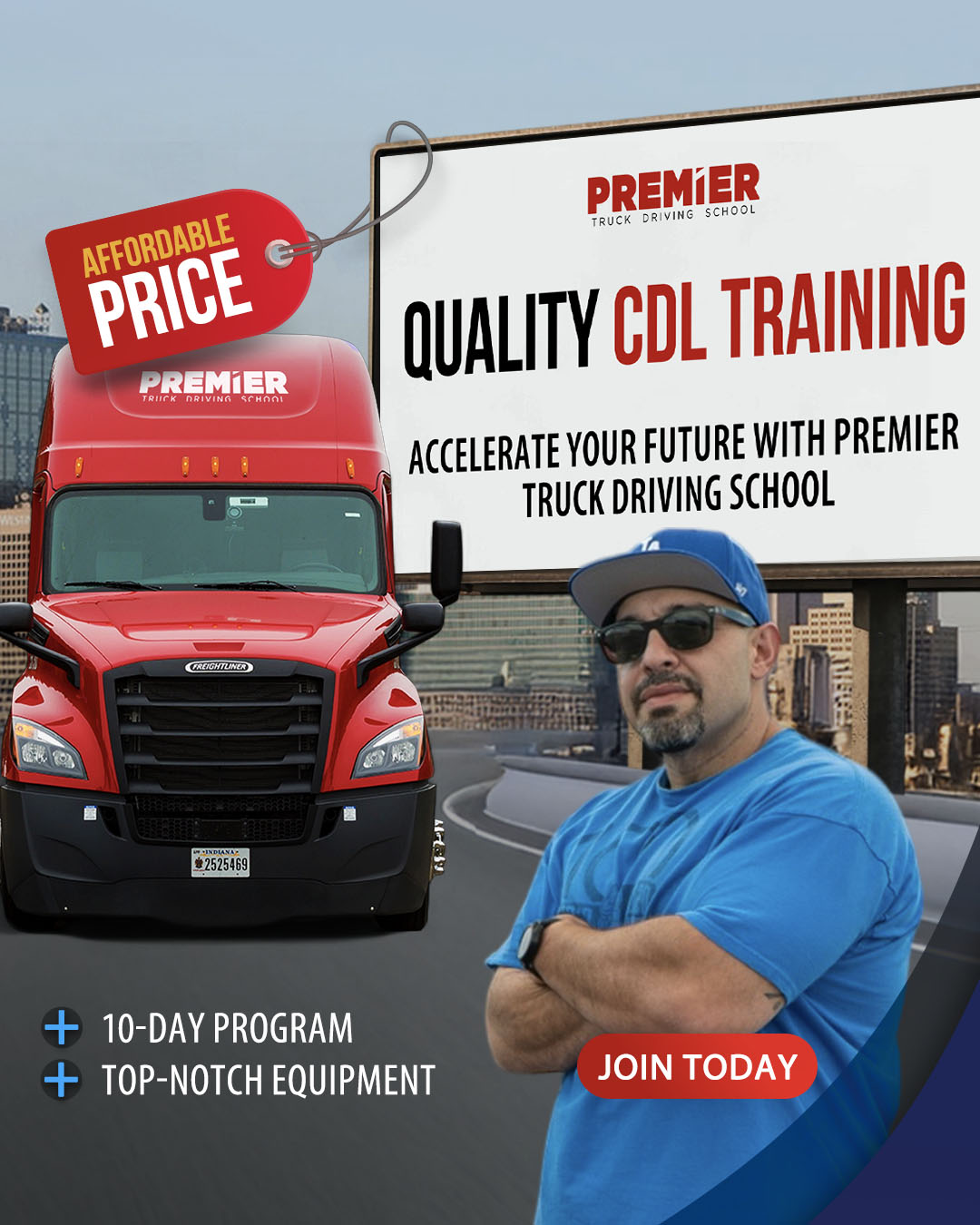Premier Truck Driving School Driving School ad creative