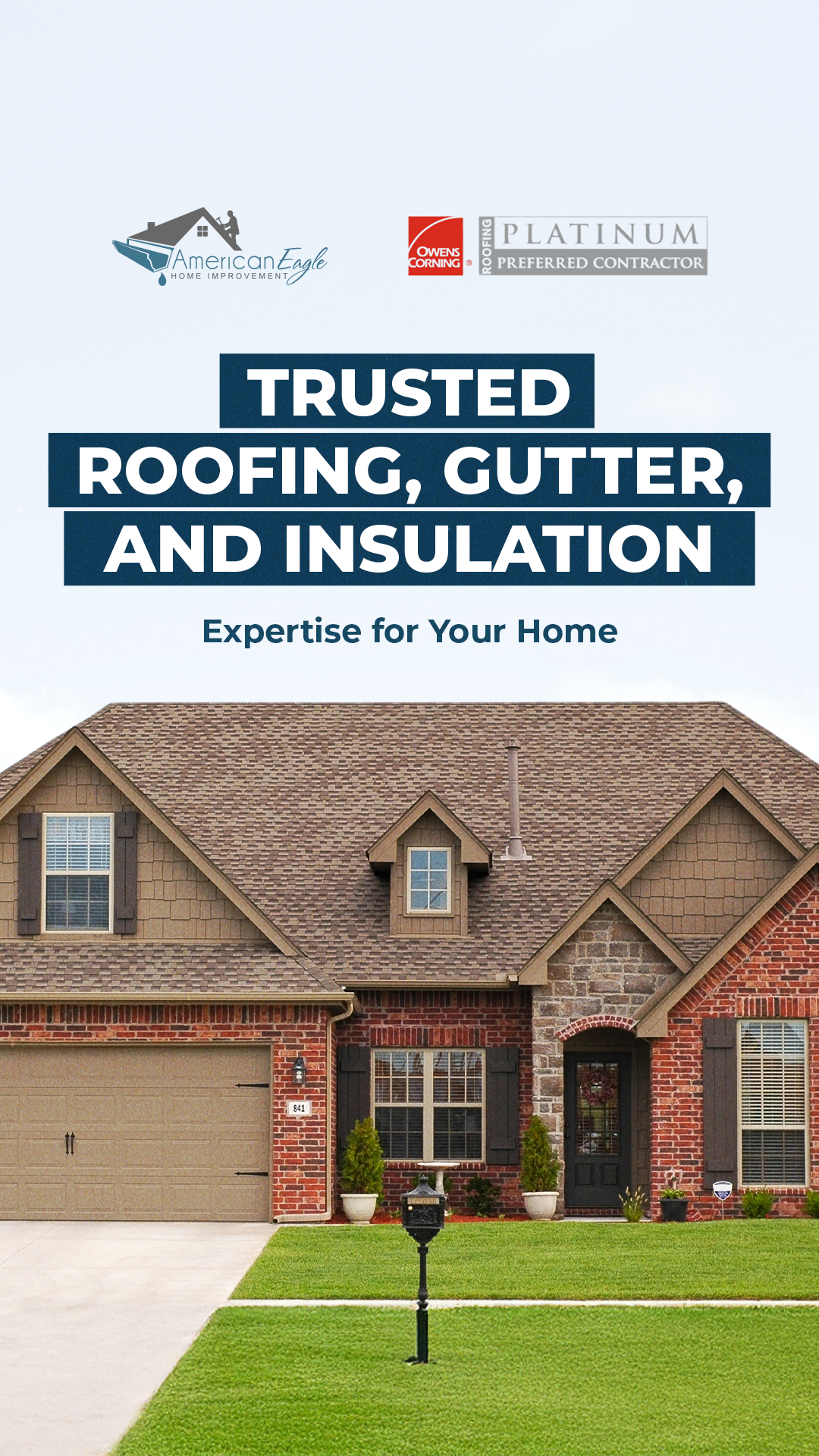 American Eagle Home Improvement Roofing ad creative