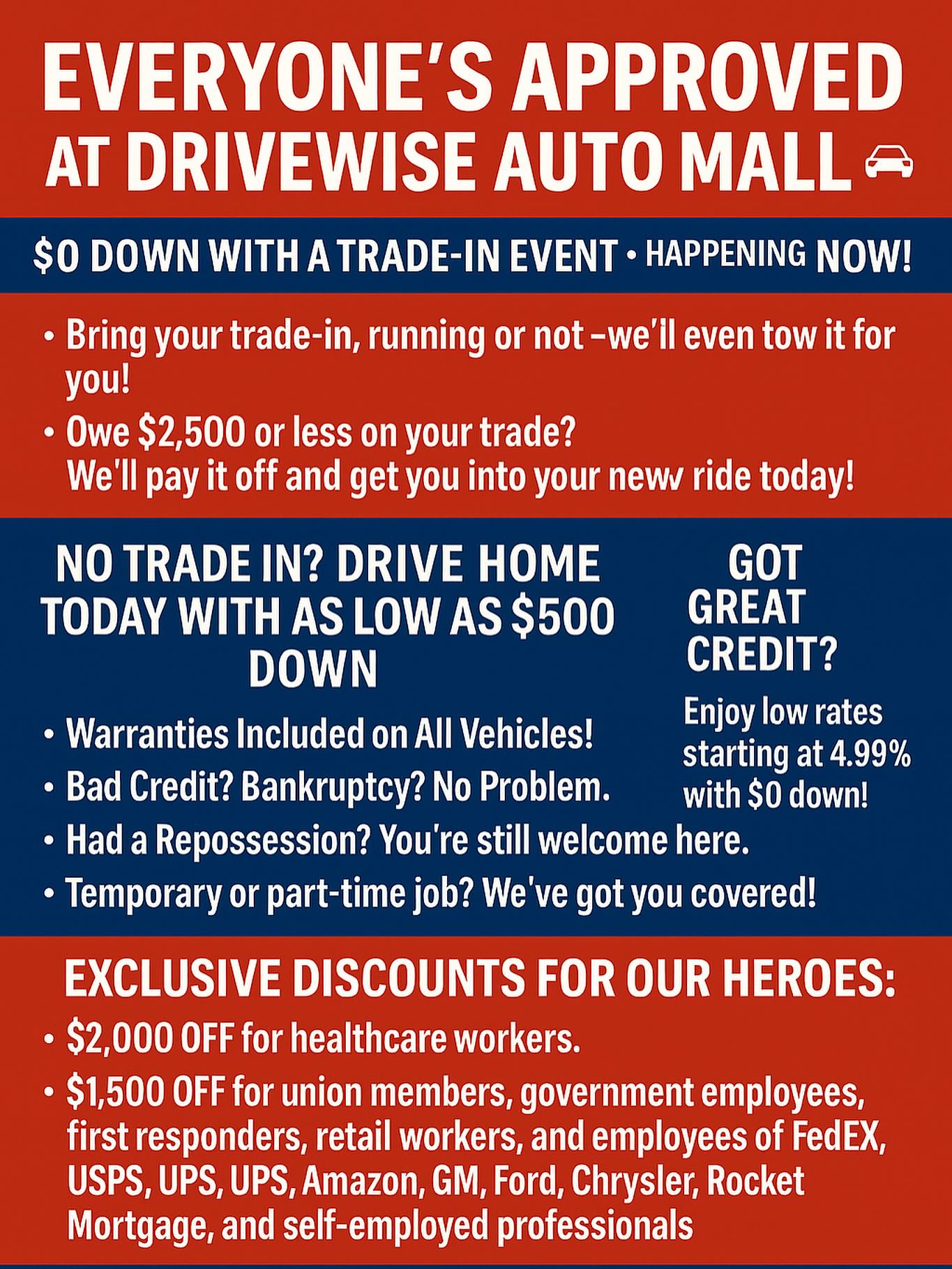 DriveWise Auto Mall Auto Dealer ad creative