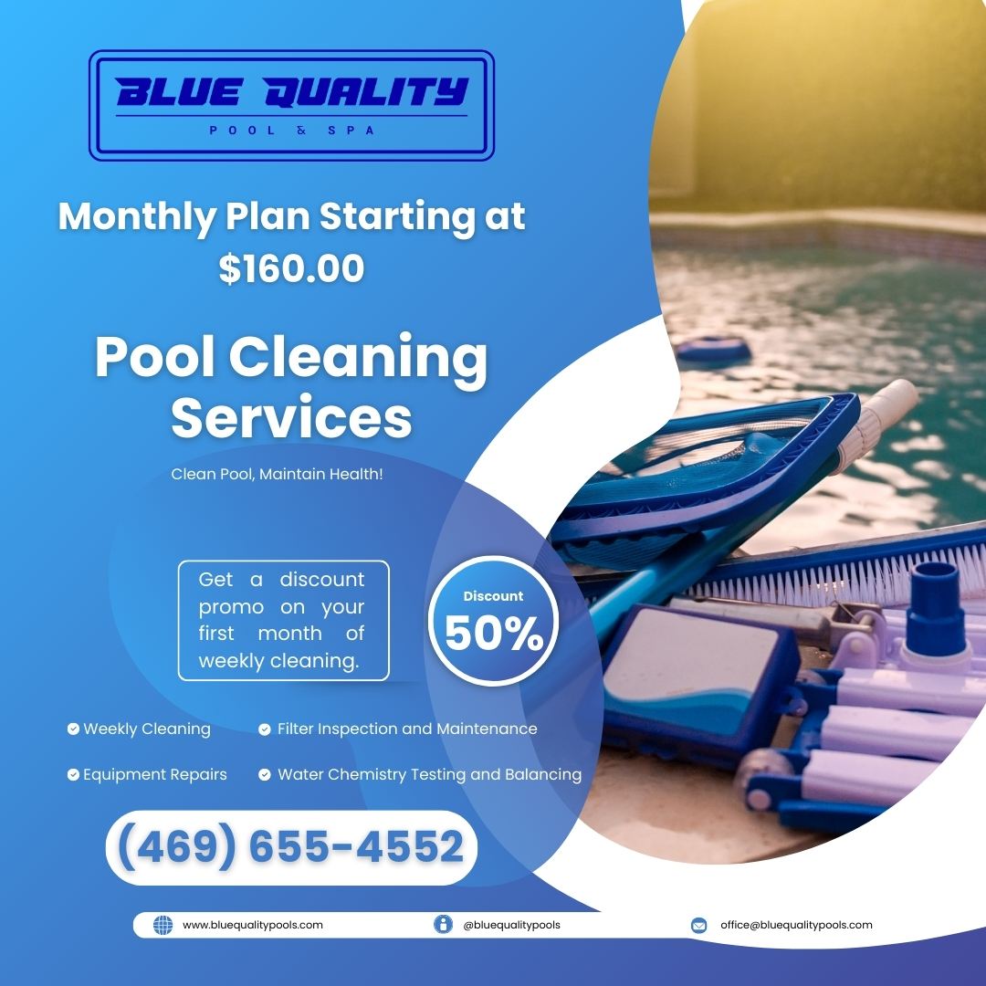 Blue Quality Pool & Spa Pool Service ad creative