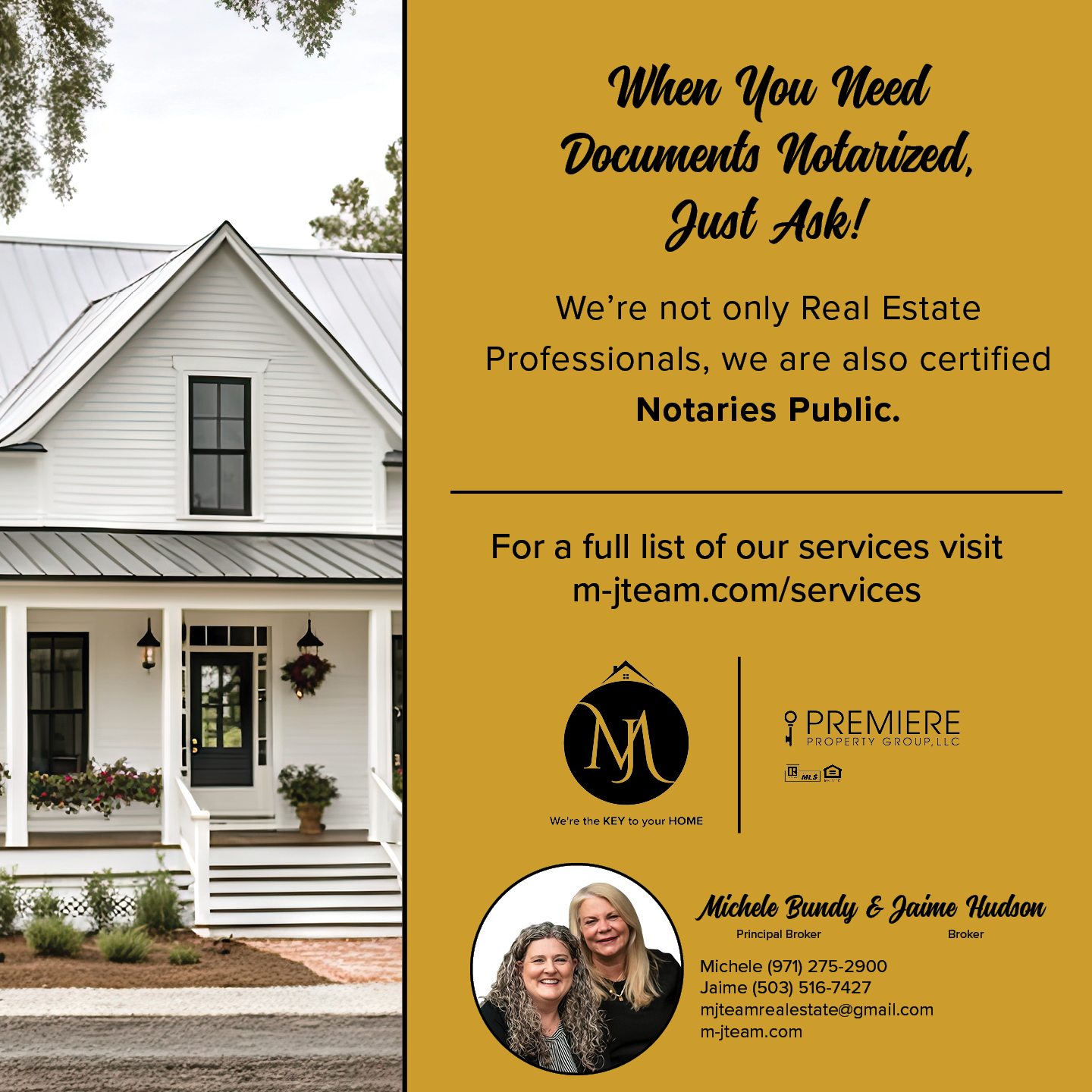 Michele & Jaime Team, Realtors - Premiere Property Group LLC Real Estate Agent ad creative