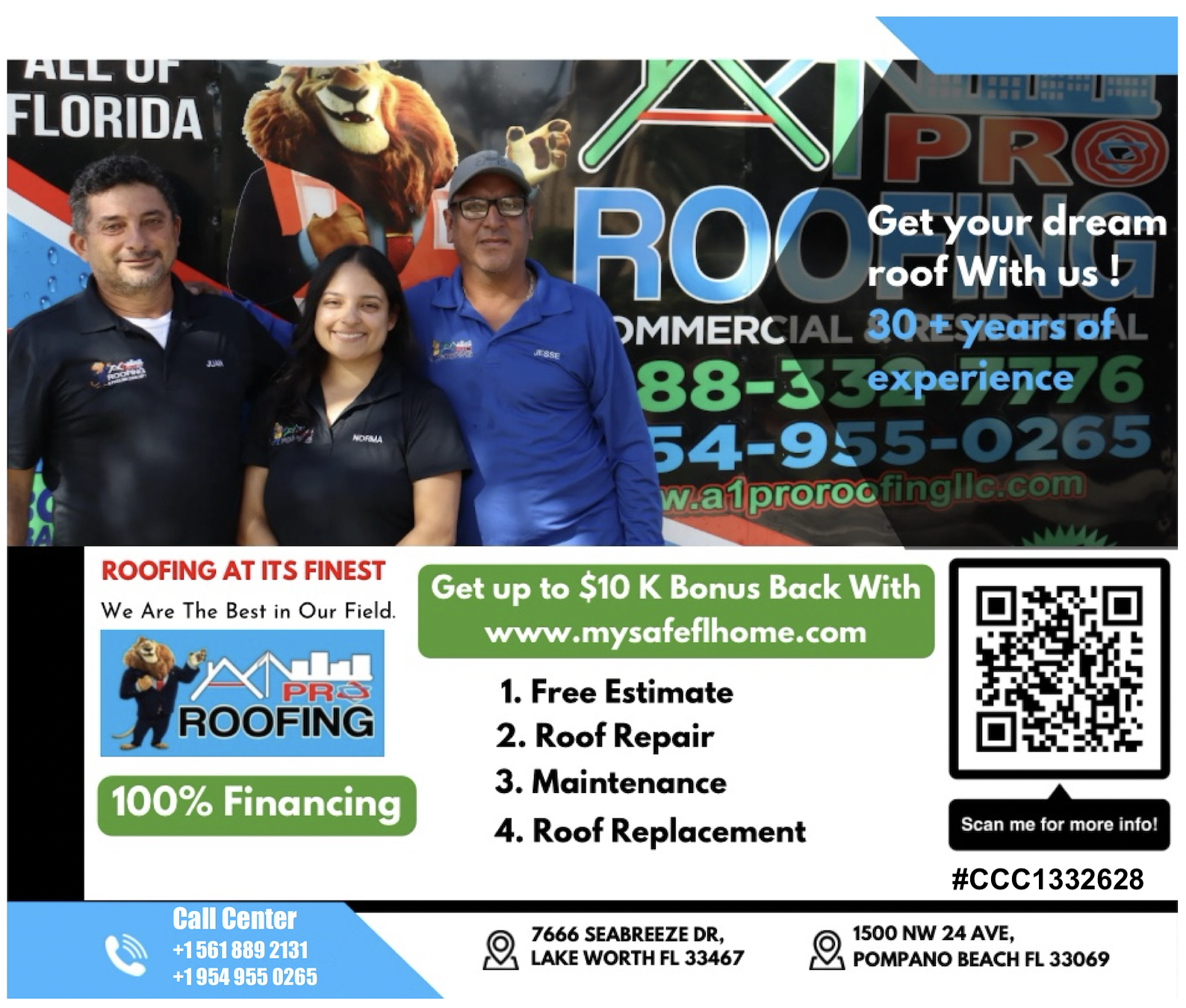 A1 Pro Roofing, LLC Roofing ad creative