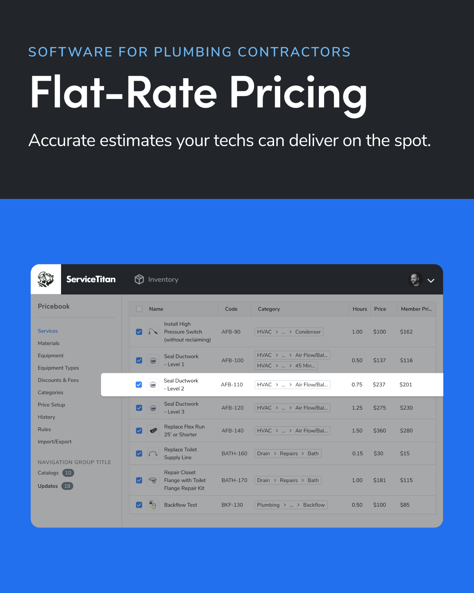 Flat-Rate Pricing Software for Plumbing Businesses