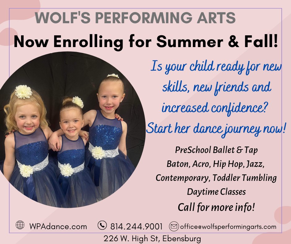 Wolf's Performing Arts Dance Studio ad creative