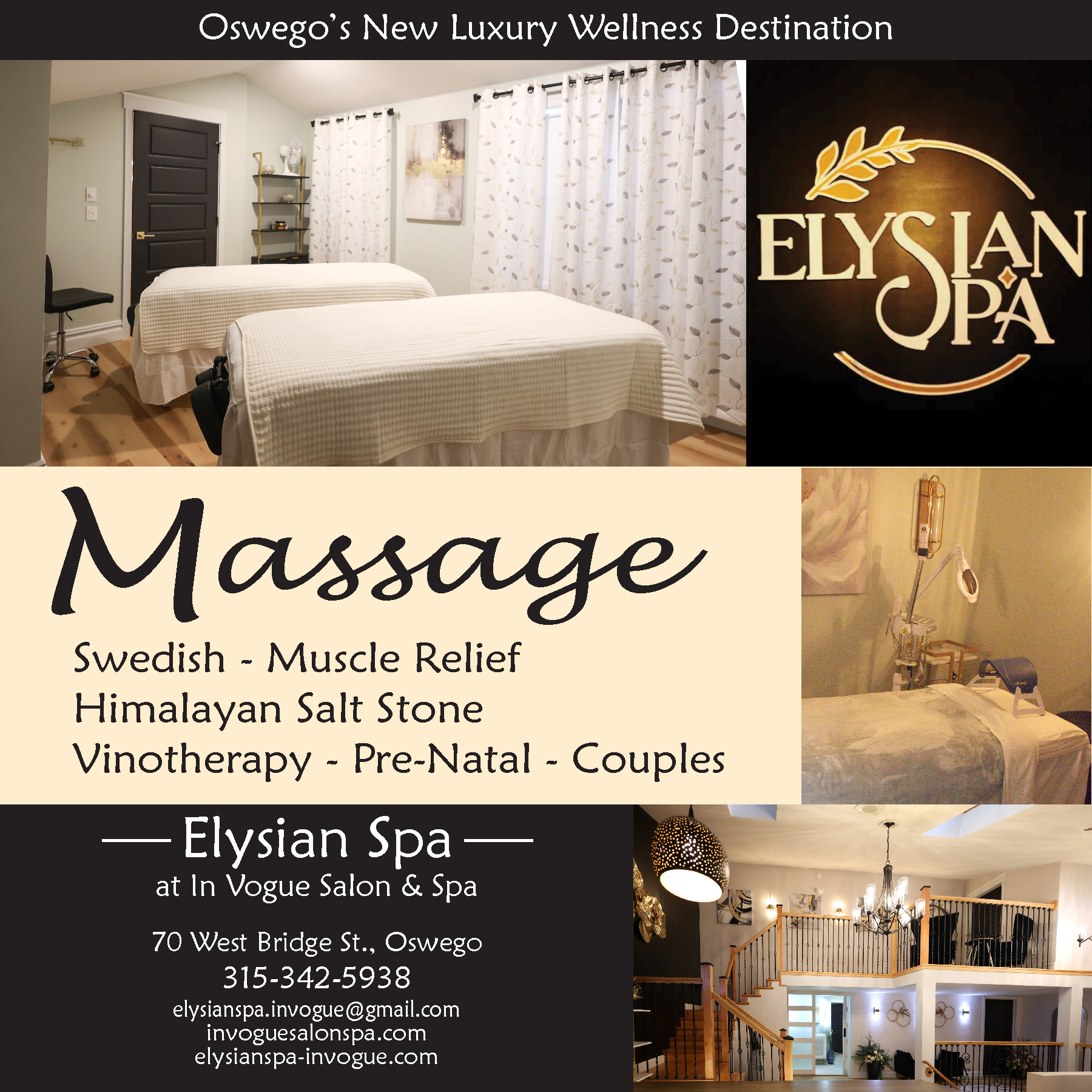 Elysian Spa Day Spa ad creative