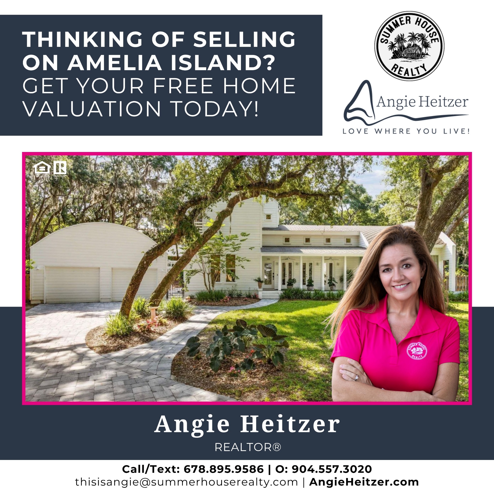 Angie on Amelia Island Real Estate Agent ad creative