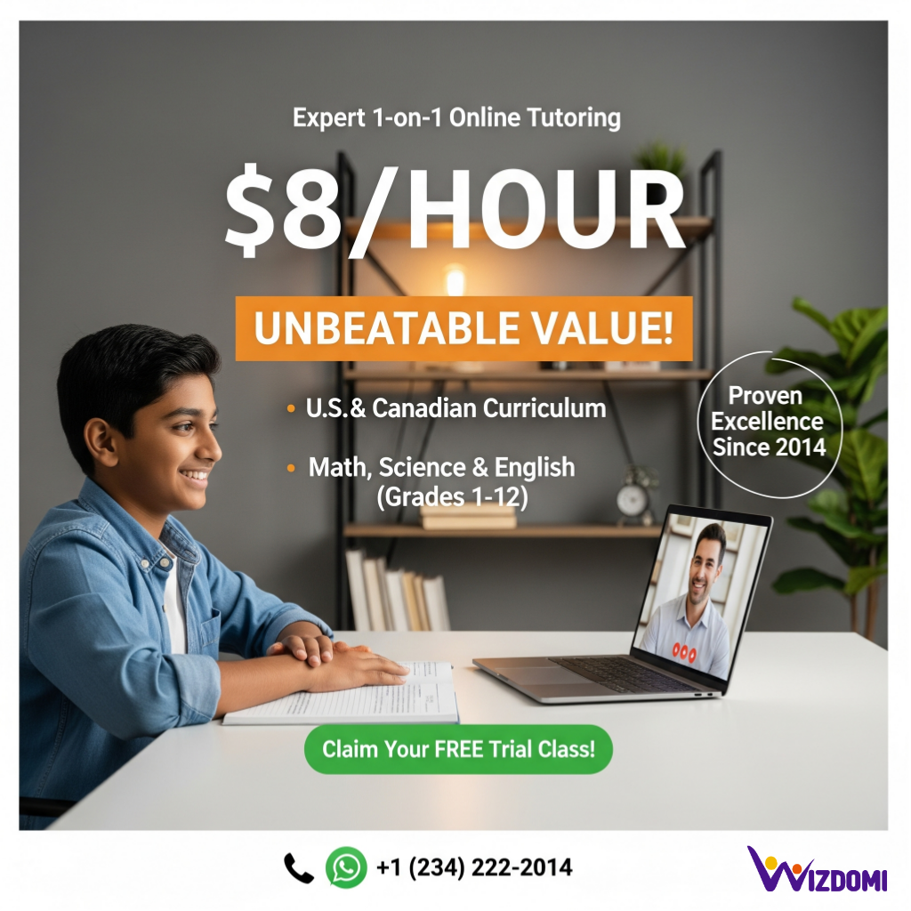 Wizdomi Test Prep & Tutoring ad creative