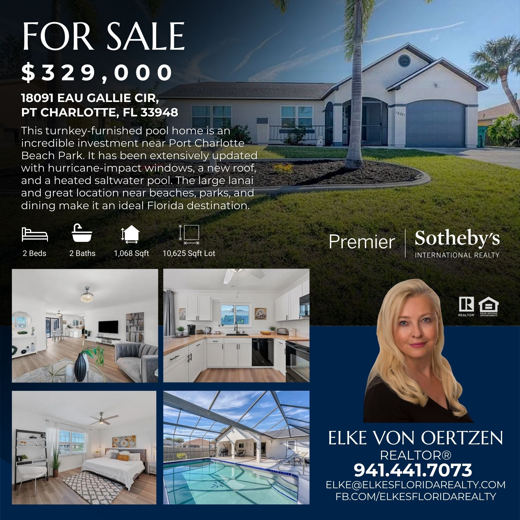 Elke's Florida Realty Real Estate Agent ad creative