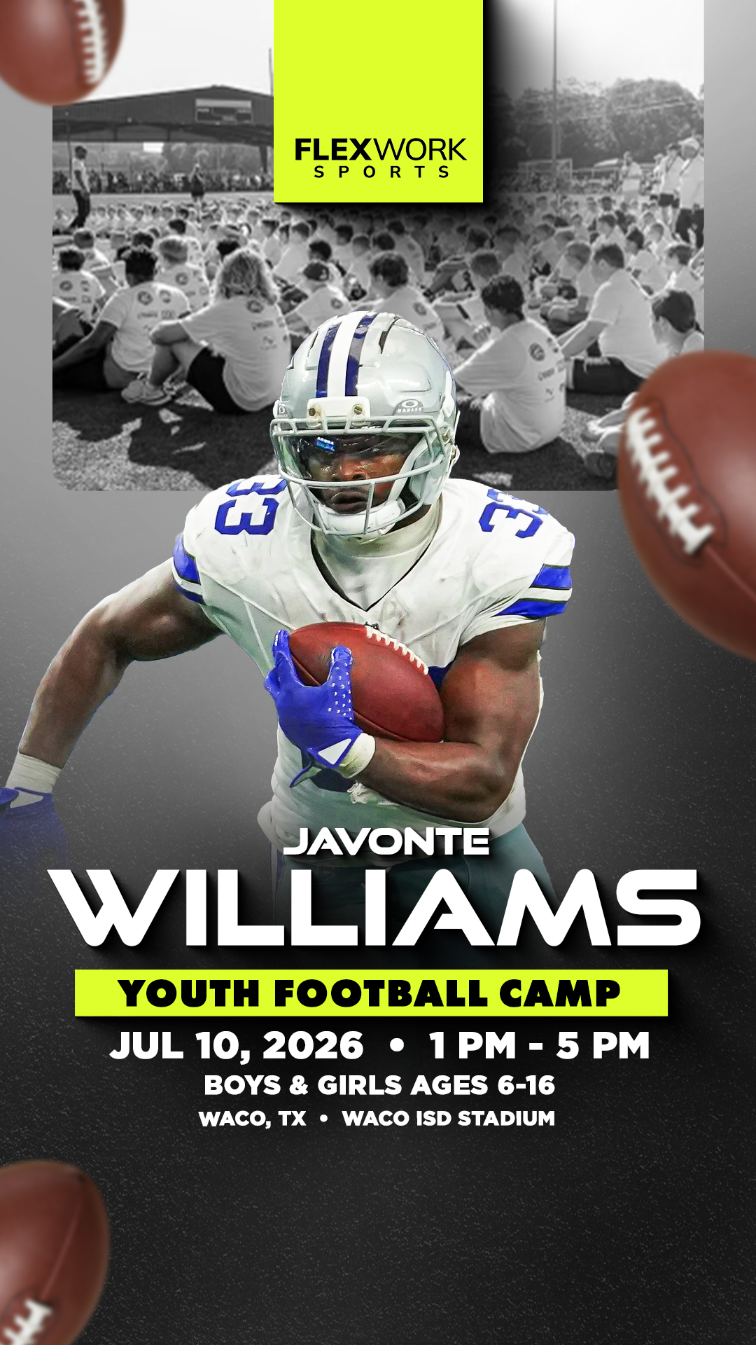 FlexWork Sports Management Sports Lessons ad creative