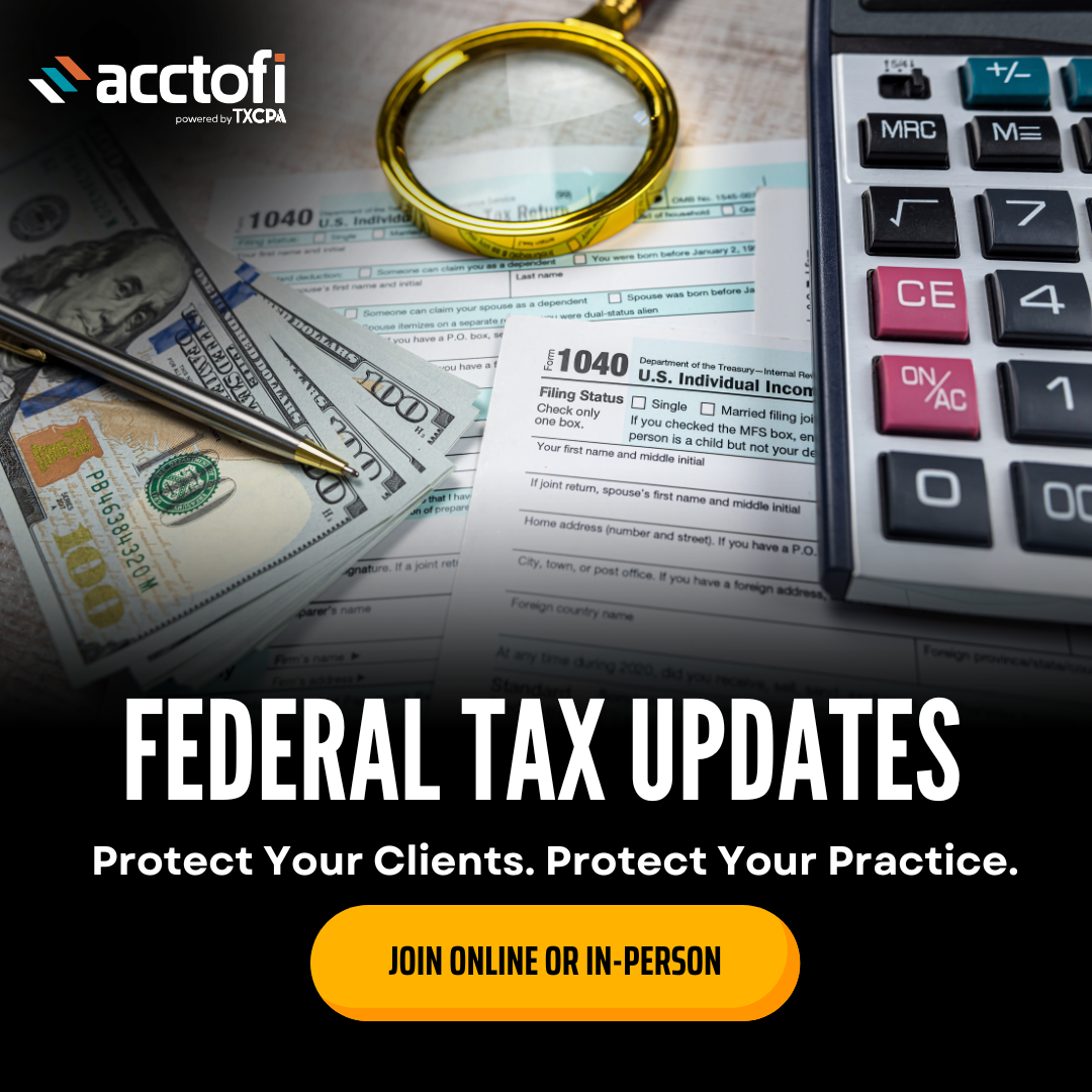 TXCPA - Texas Society of CPAs Tax Preparer ad creative