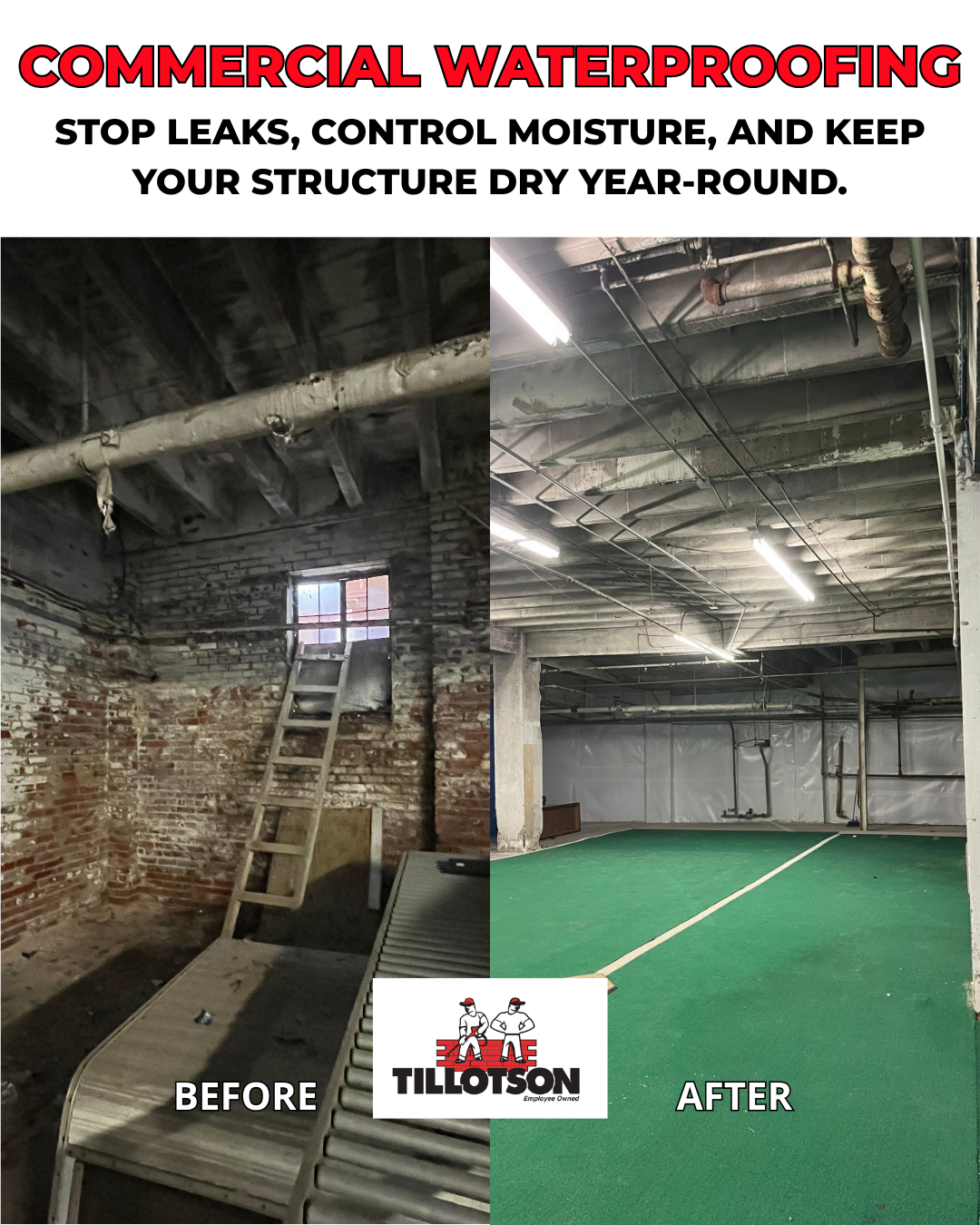 Tillotson Enterprises Water Damage Restoration ad creative