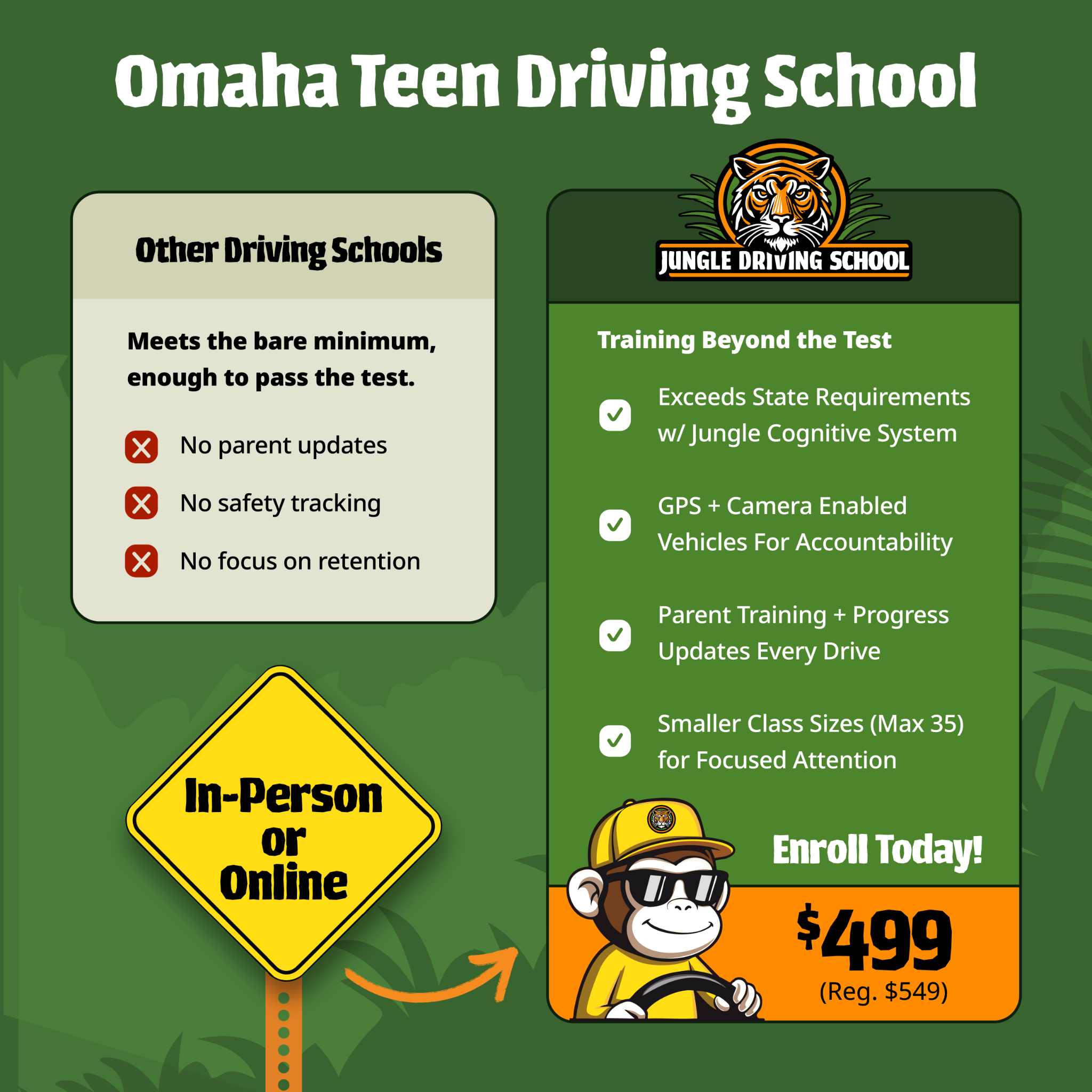 Jungle Driving School Driving School ad creative