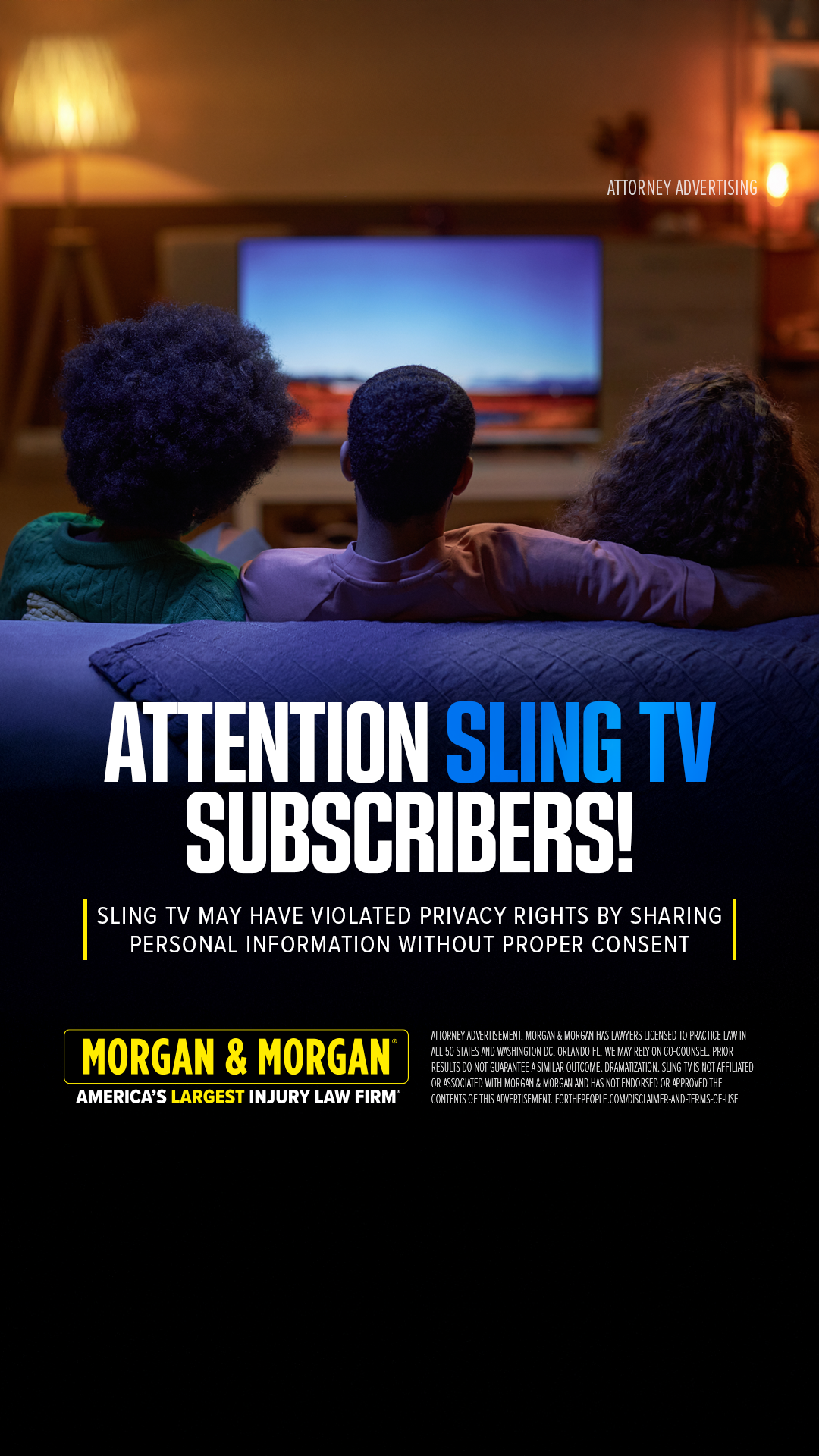 Morgan & Morgan Personal Injury ad creative