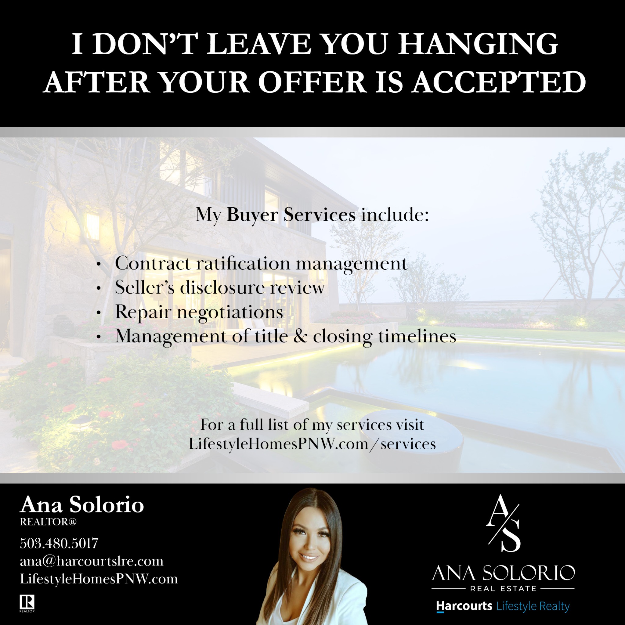Ana Solorio Oregon & Washington Real Estate Broker Real Estate Agent ad creative