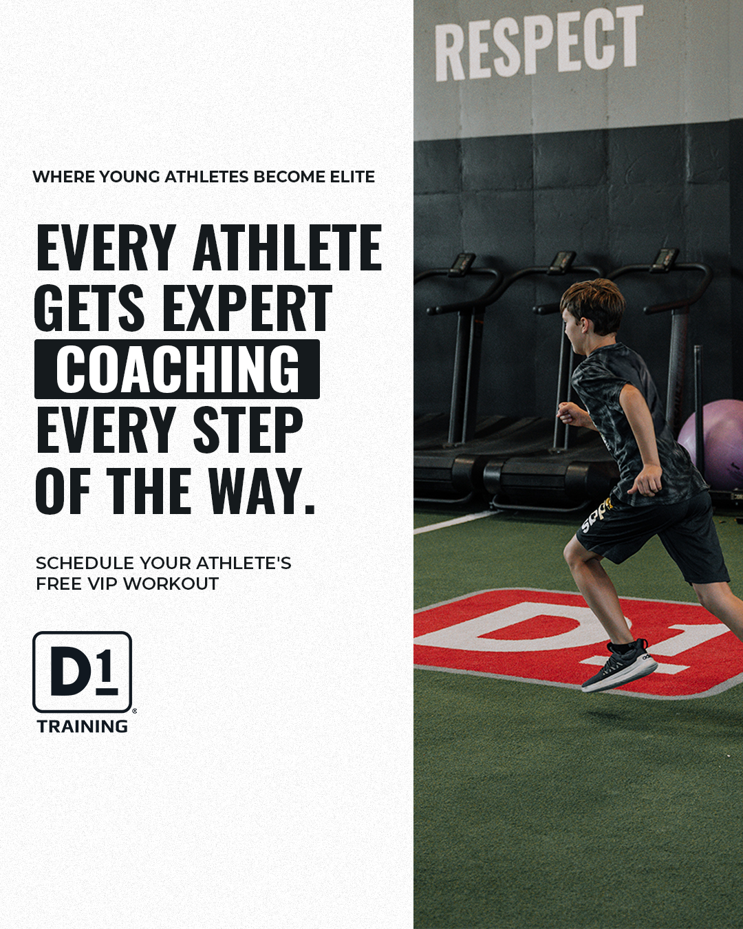 D1 Training East Woodlands Gym ad creative