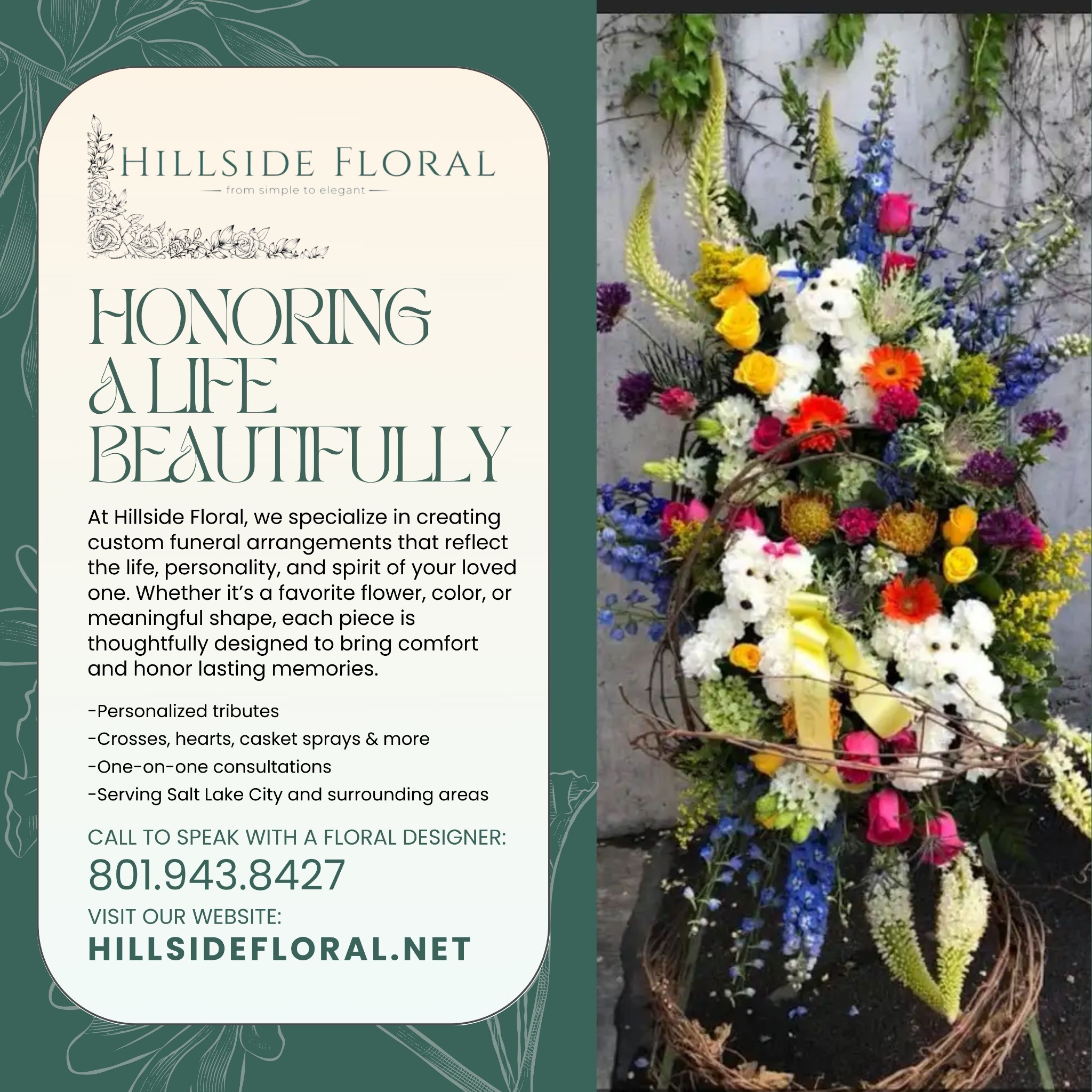 Salt Lake City Florist - Flower Delivery by Hillside Floral