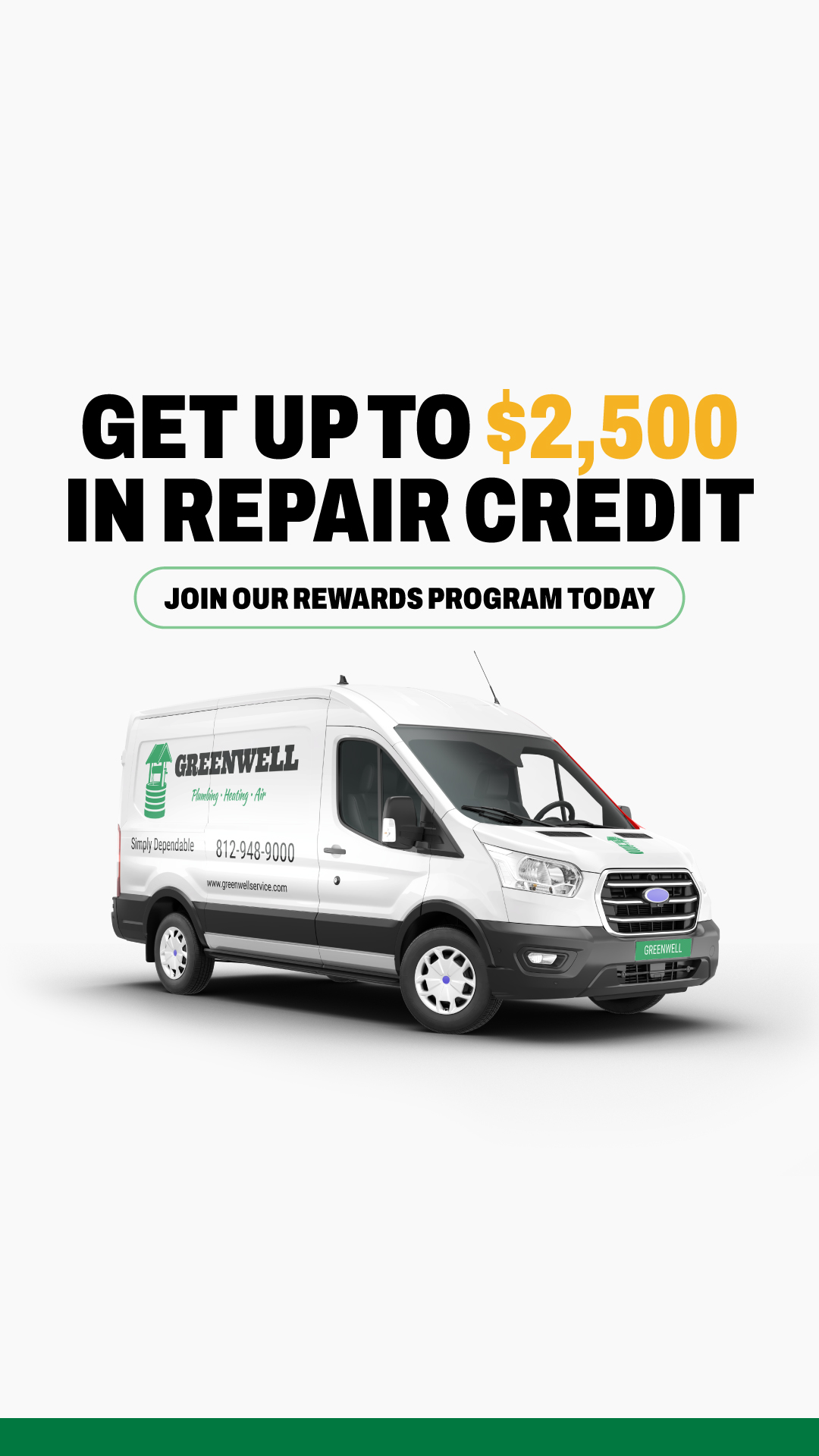 Greenwell Plumbing Heating & Air HVAC ad creative