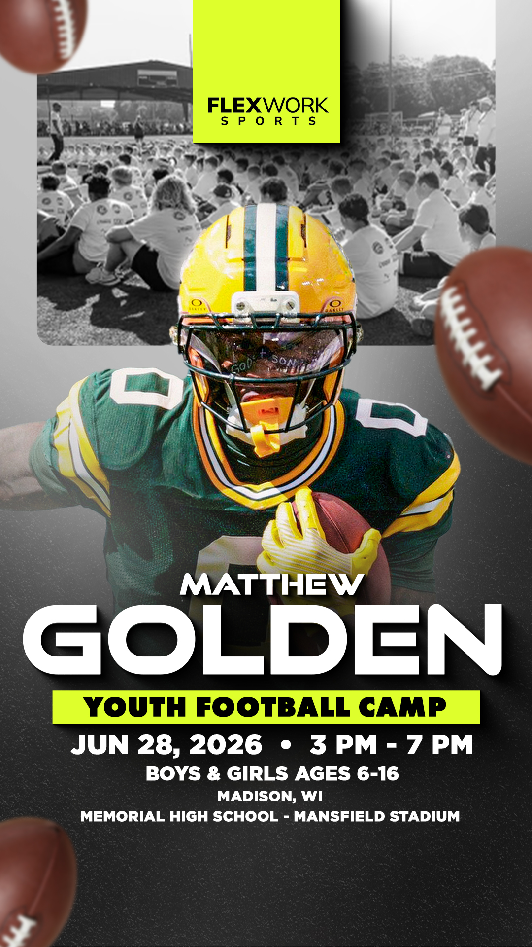 FlexWork Sports Management Sports Lessons ad creative