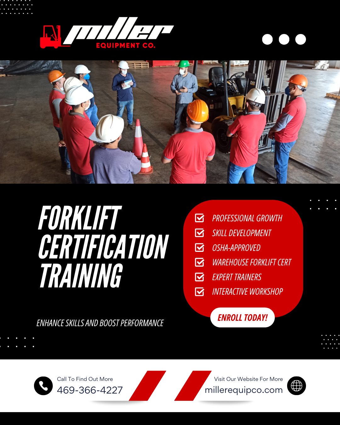 Miller Equipment Company Sports Lessons ad creative