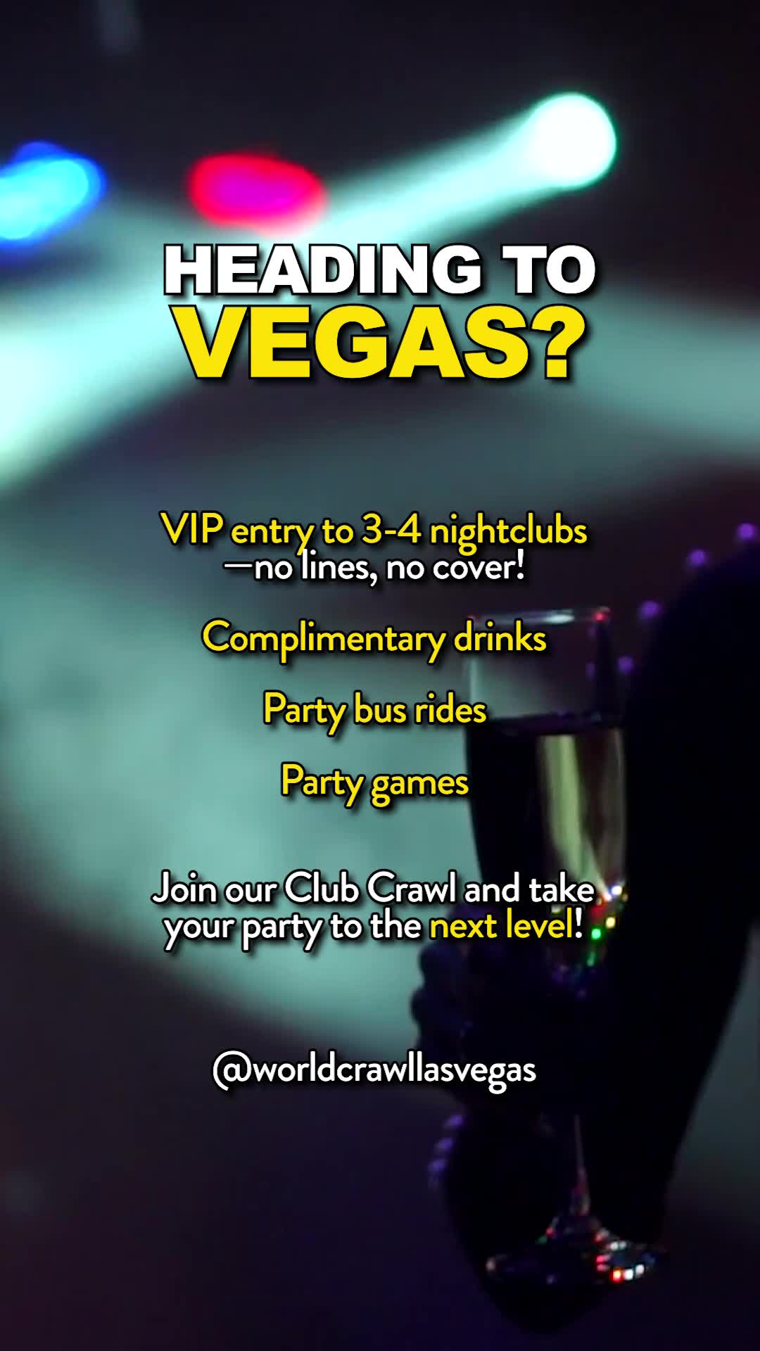 World Crawl Las Vegas DJ Service ad creative