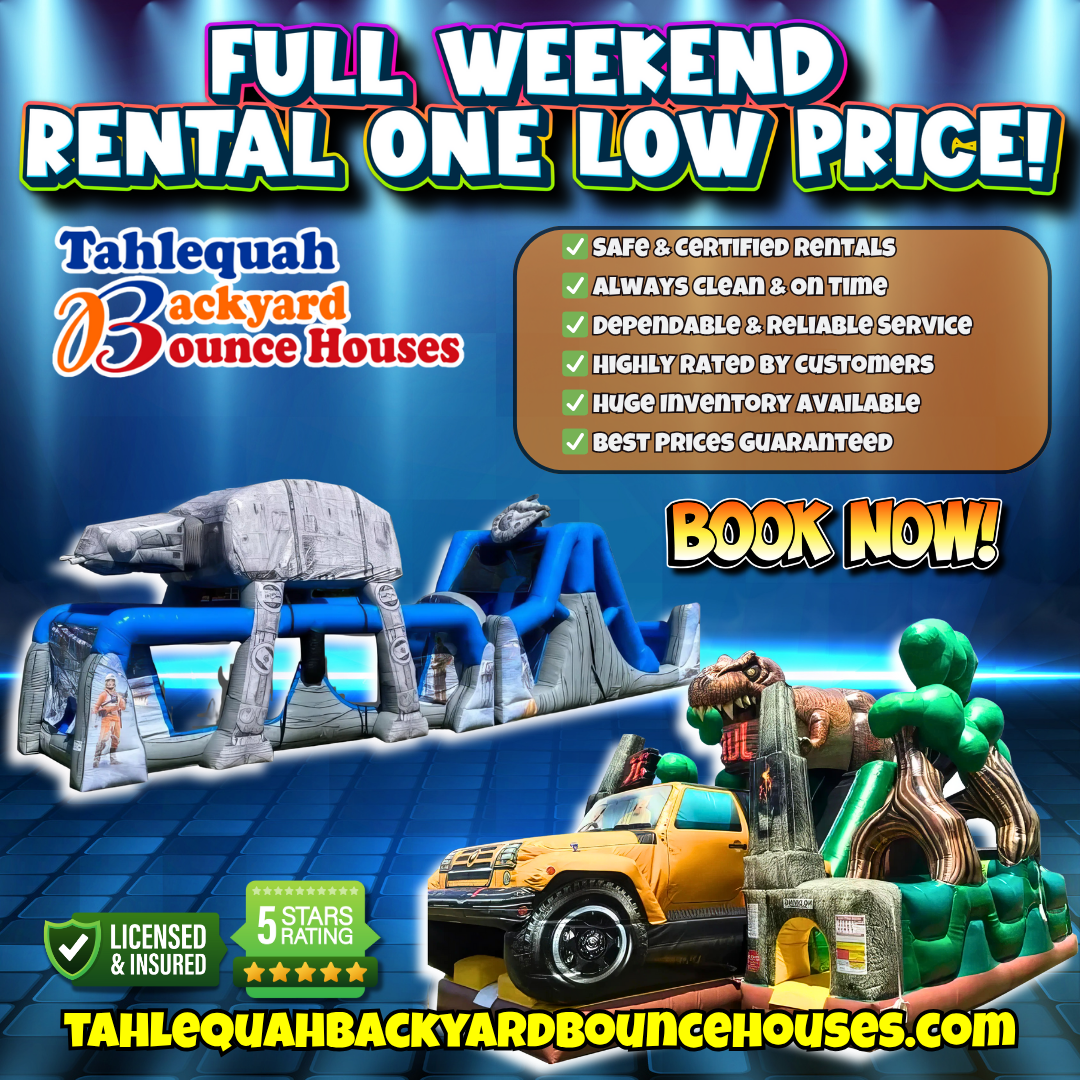 🎉 Full Weekend Rentals – One Low Price!