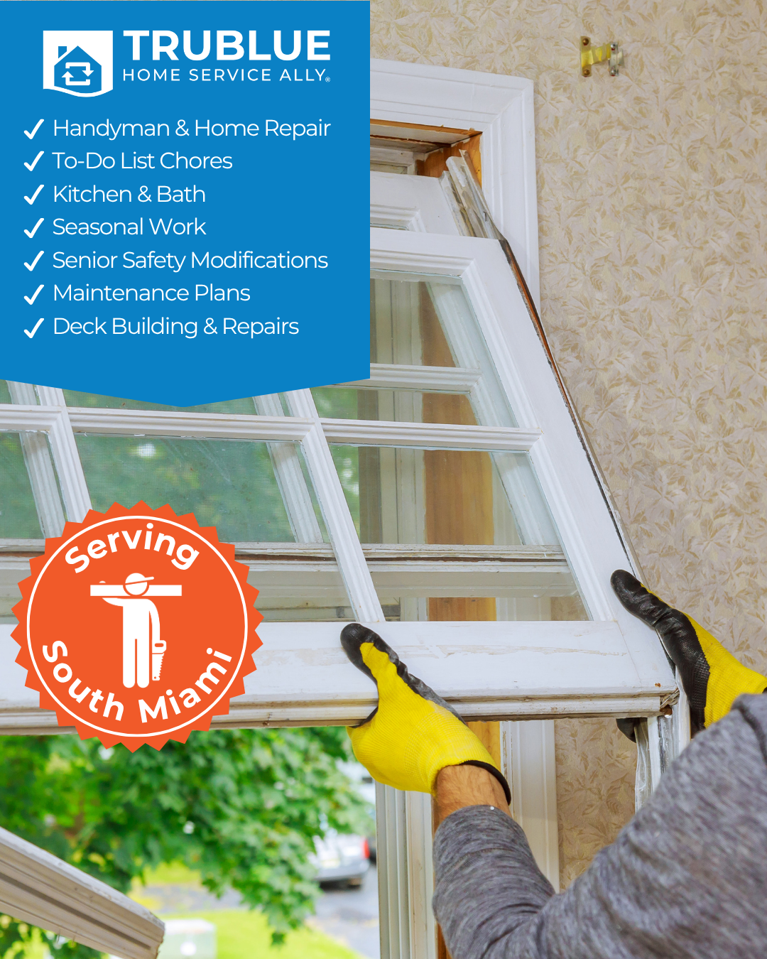 Trublue of South Miami Handyman ad creative