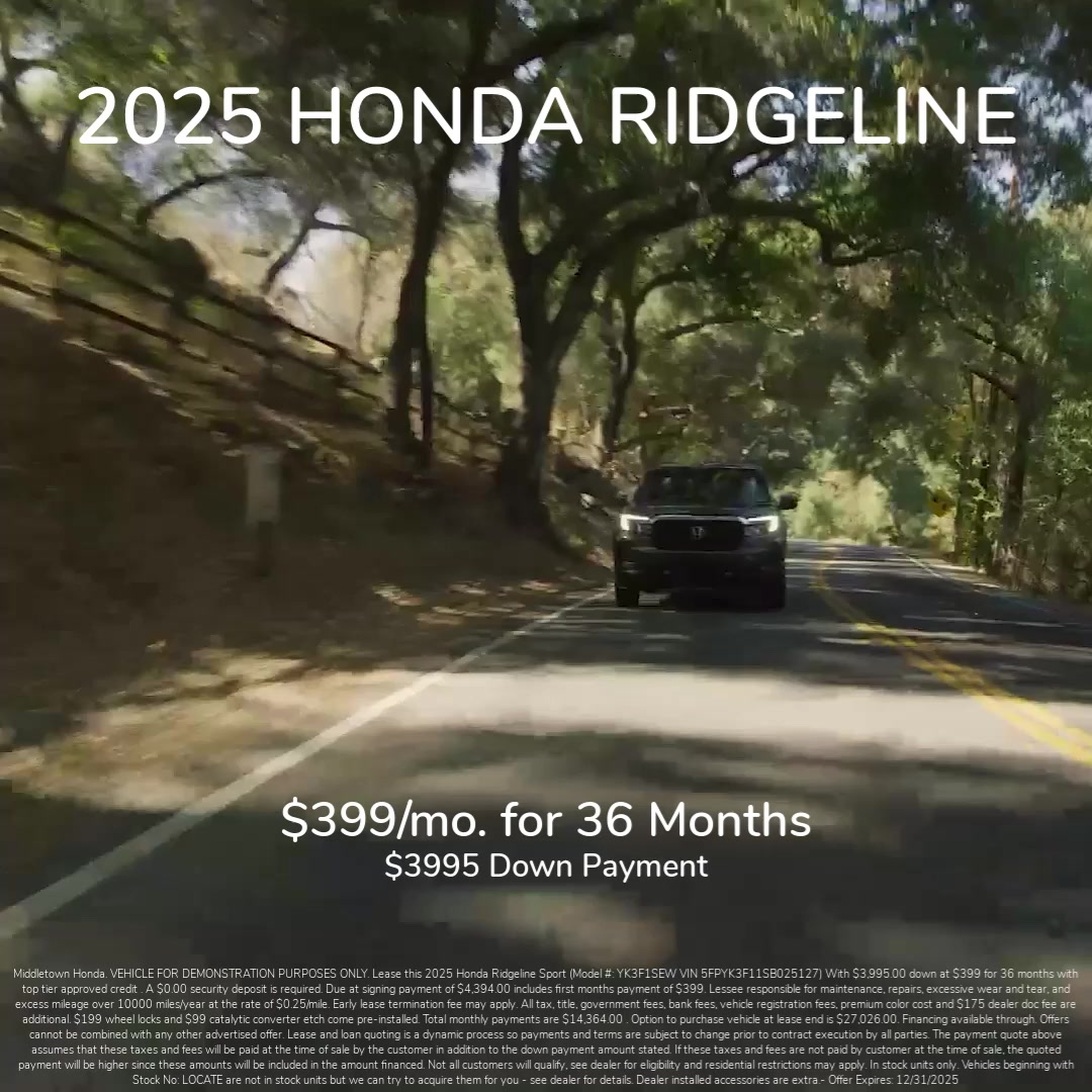 Middletown Honda Auto Dealer ad creative