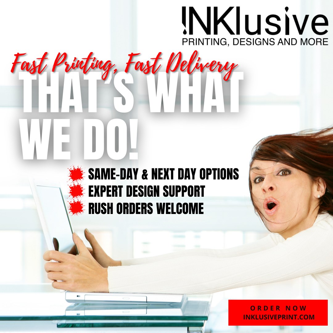 Inklusive Printing, Designs & More Print Shop ad creative