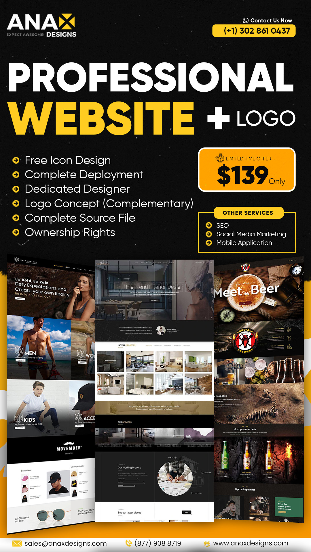 Professional Website + Logo – Only $139