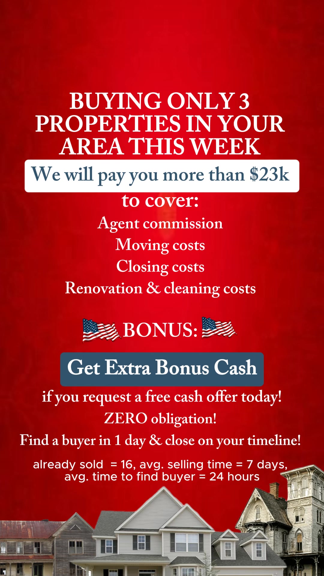 Sell My House Real Estate Investor ad creative