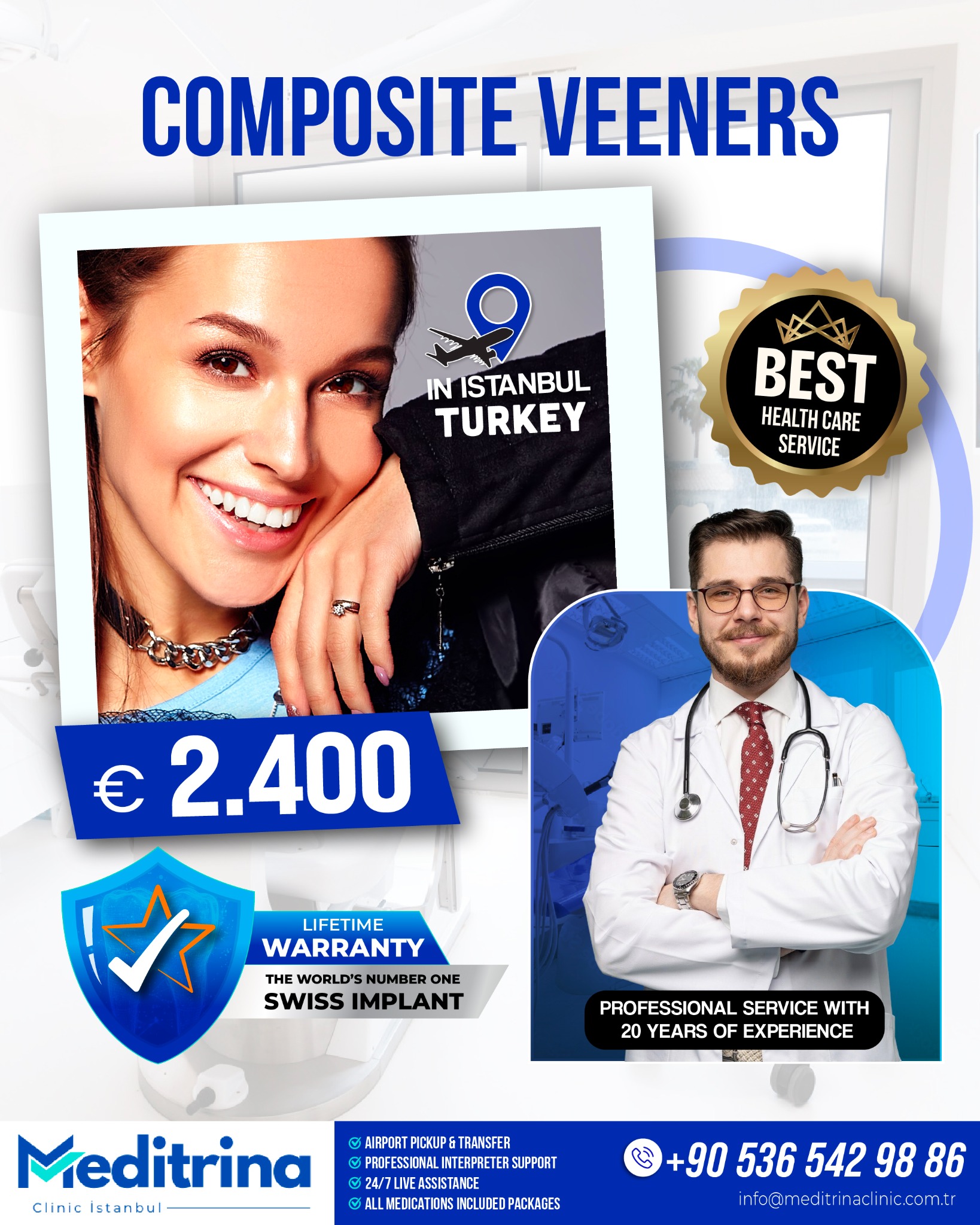 Meditrina Clinic Turkey Implant Dentist ad creative