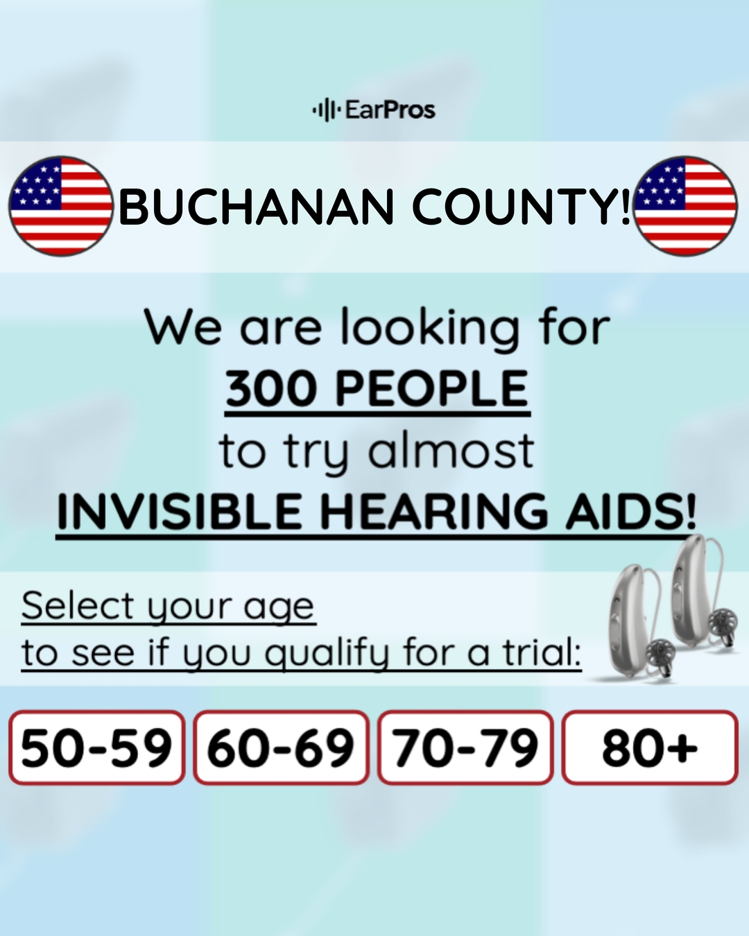 EarPros United States Hearing / Audiology ad creative